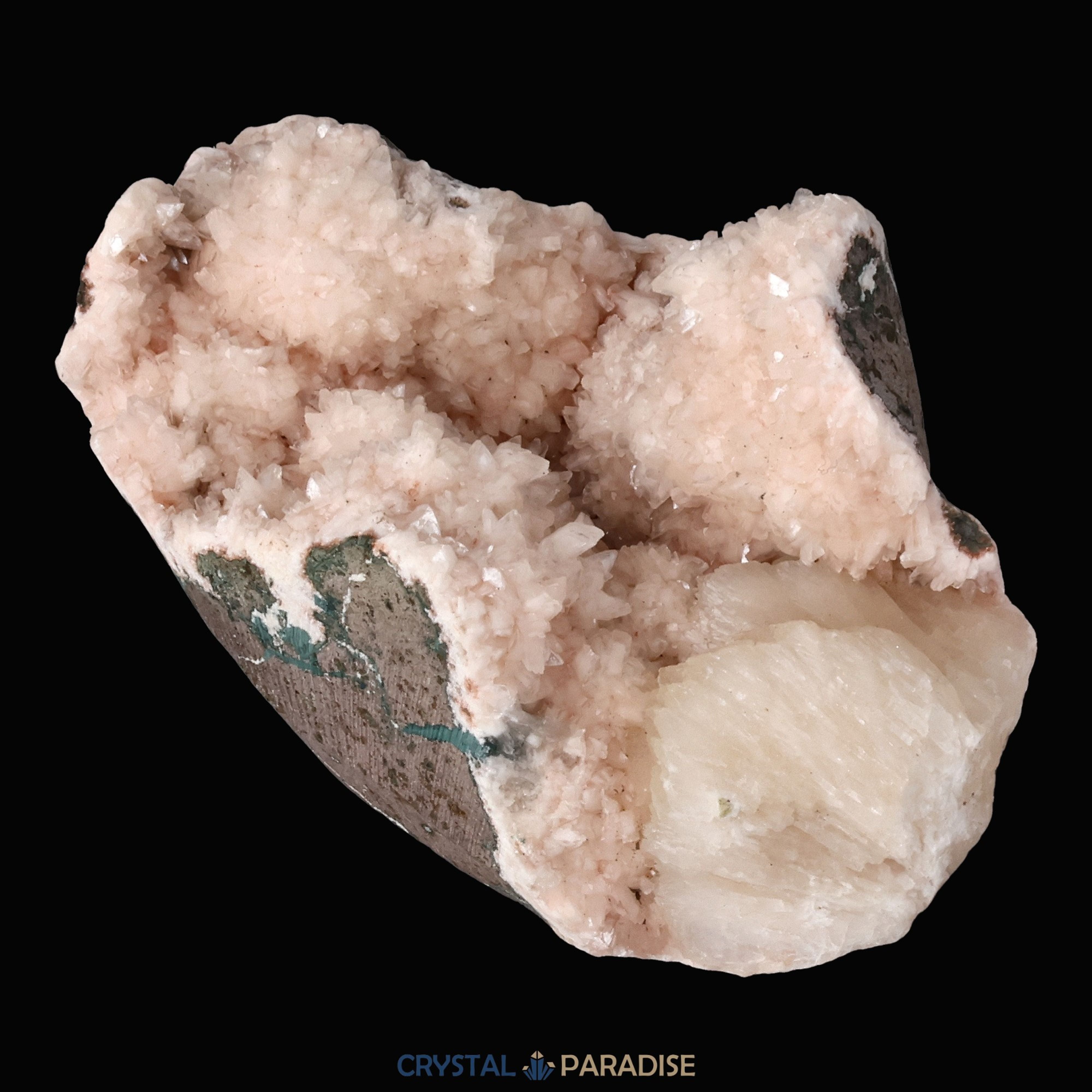 Heulandit Euzeolit Geode mit Stilbit aus Indien (213g) – Ansicht 5