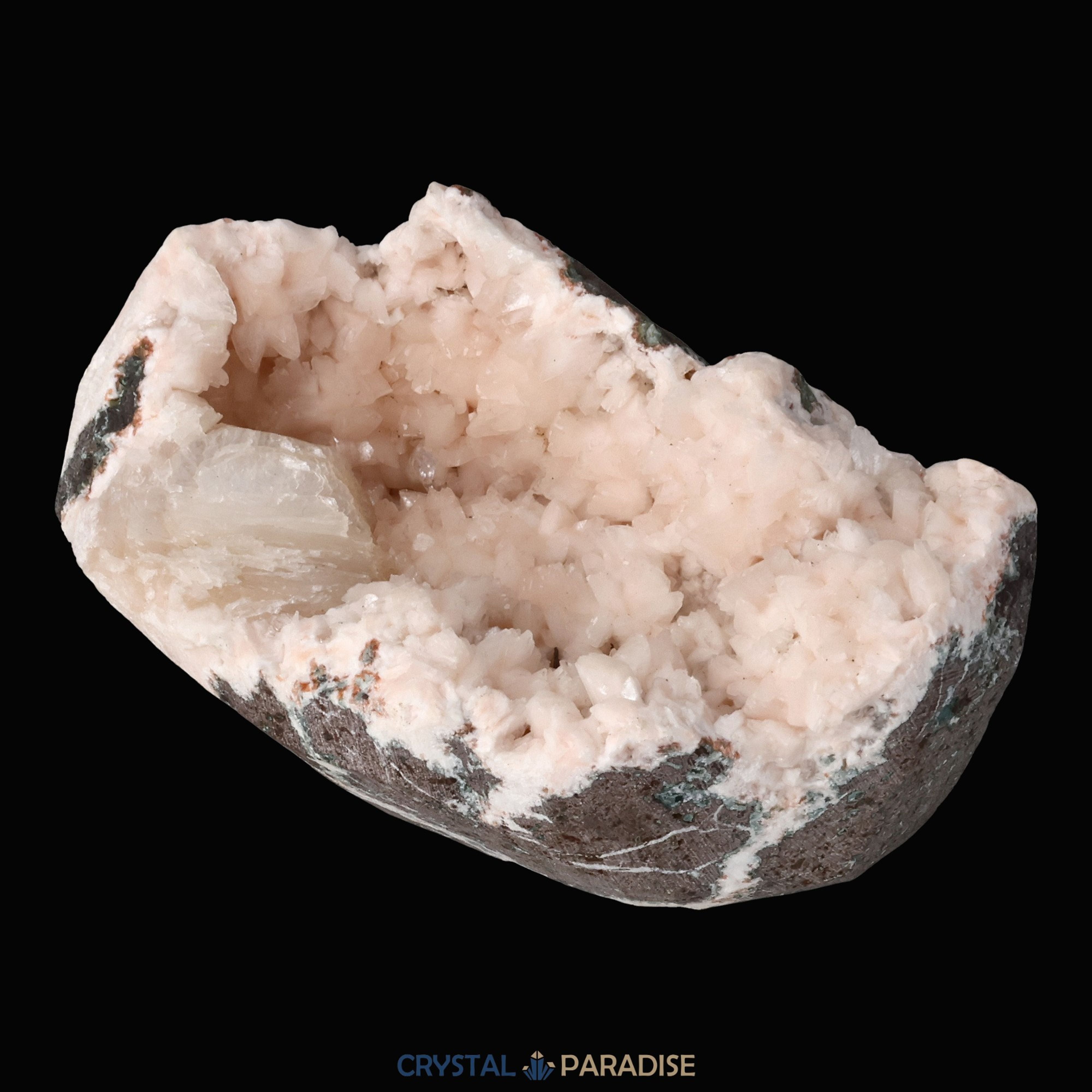 Heulandit Euzeolit Geode mit Stilbit aus Indien (218g) – Ansicht 5