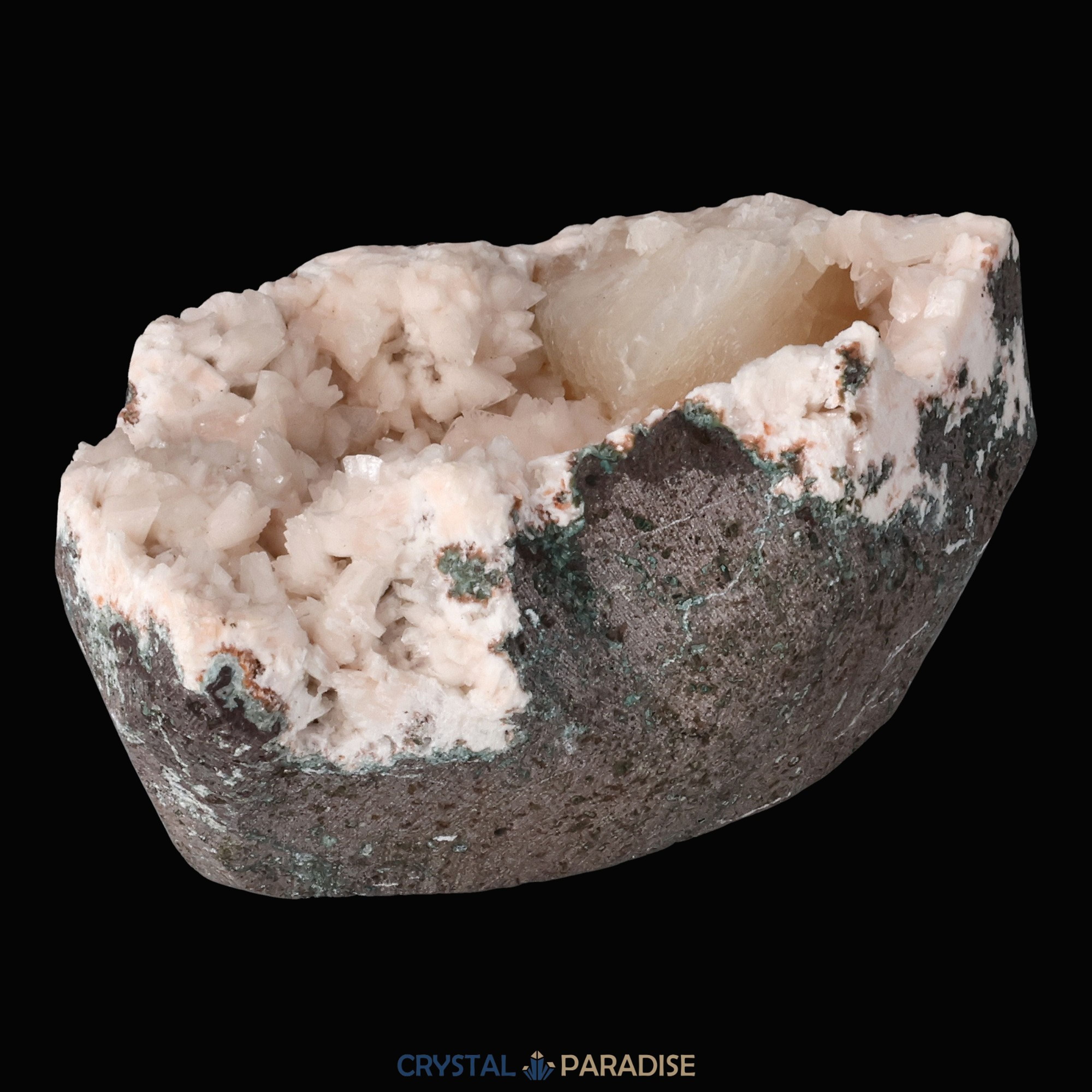 Heulandit Euzeolit Geode mit Stilbit aus Indien (218g) – Ansicht 7