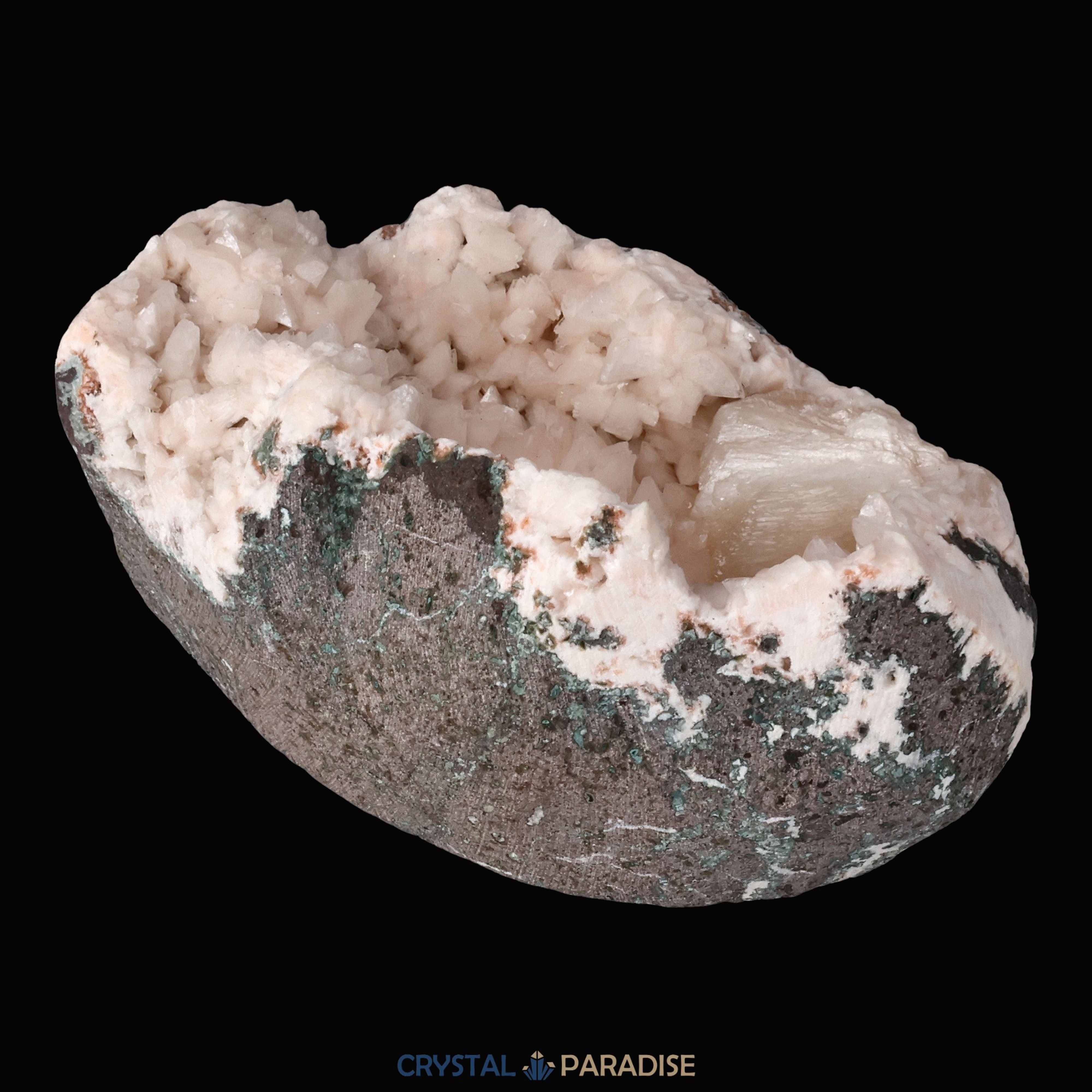 Heulandit Euzeolit Geode mit Stilbit aus Indien (218g) – Ansicht 8