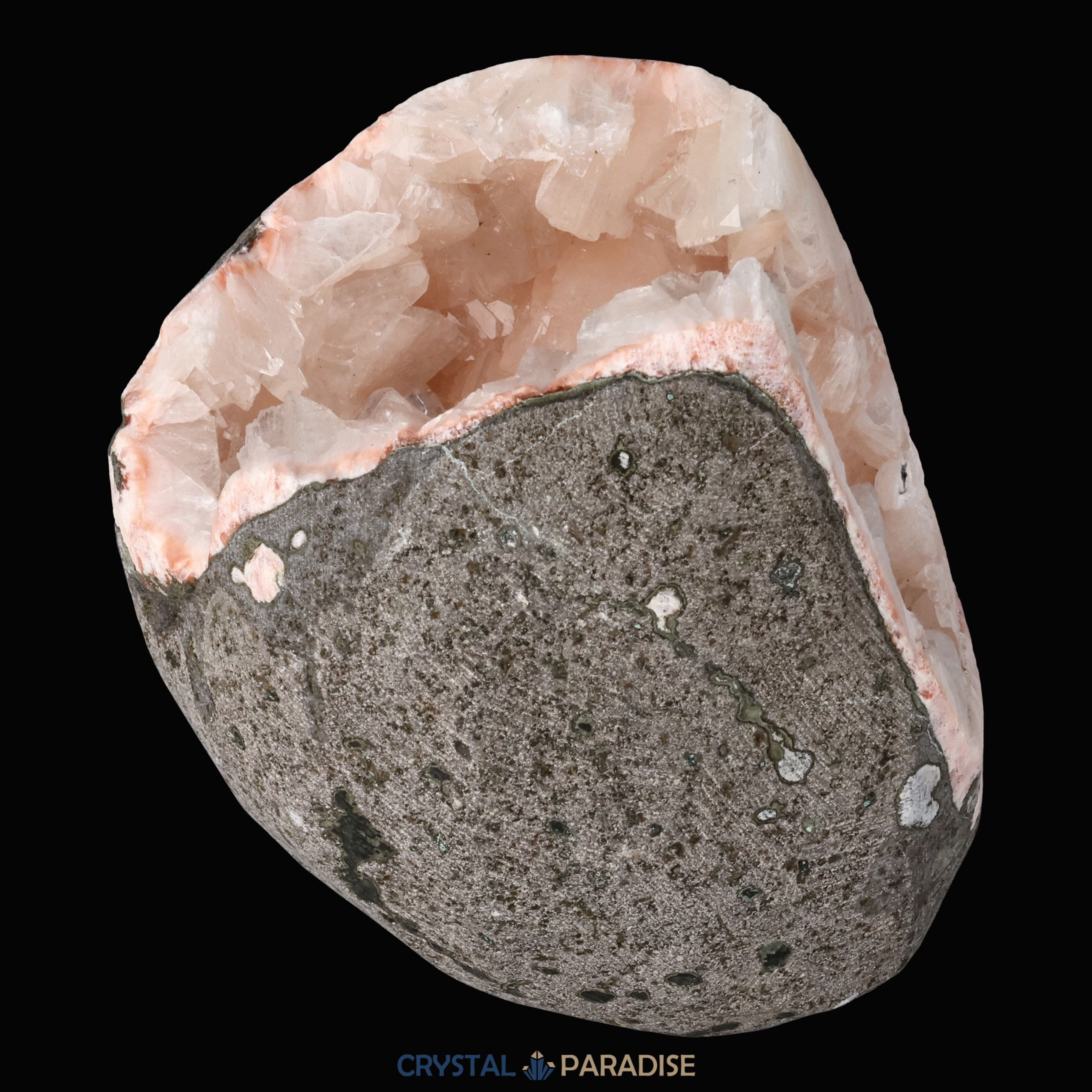 Heulandit Euzeolit Geode mit Stilbit aus Indien (288g) – Ansicht 5