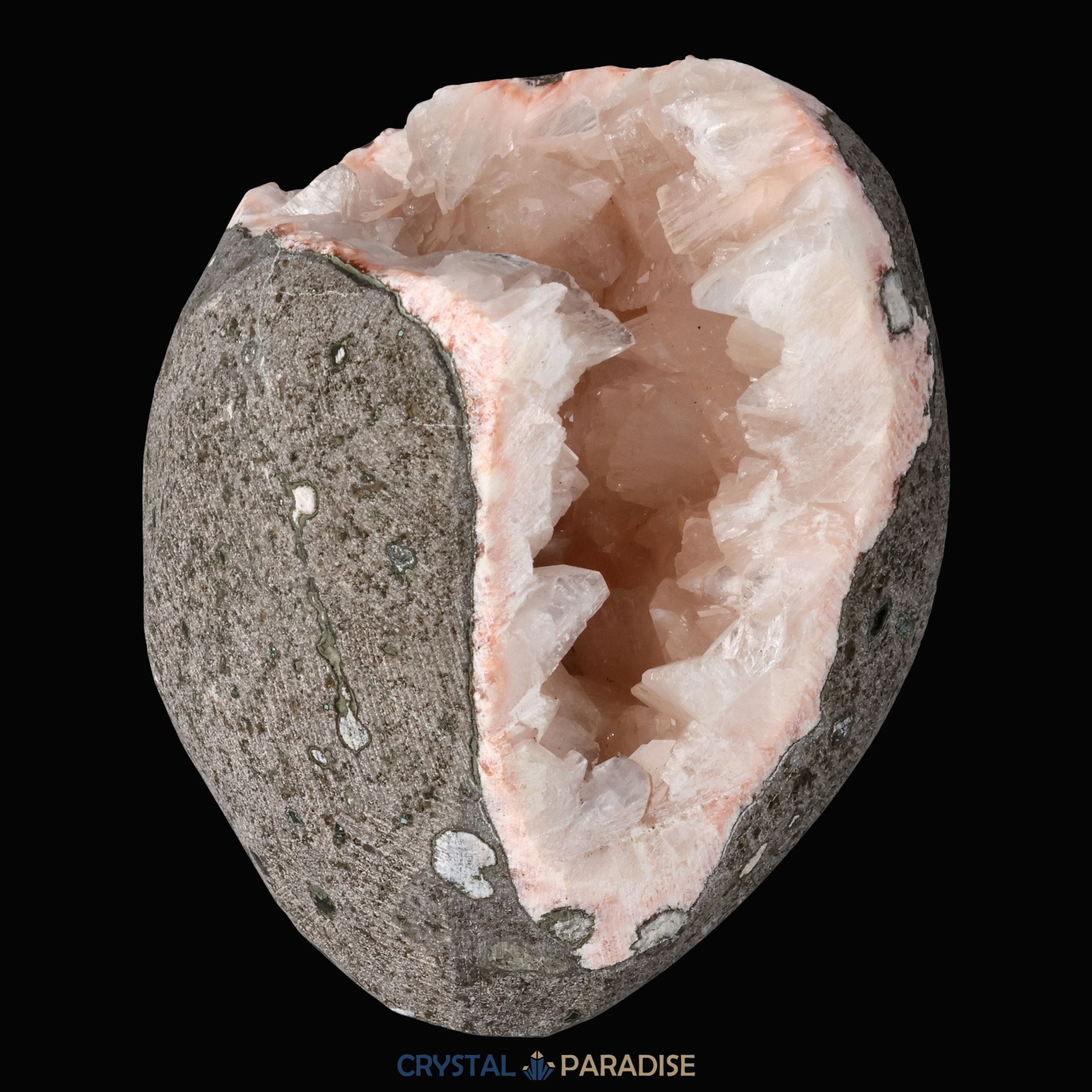 Heulandit Euzeolit Geode mit Stilbit aus Indien (288g) – Ansicht 6