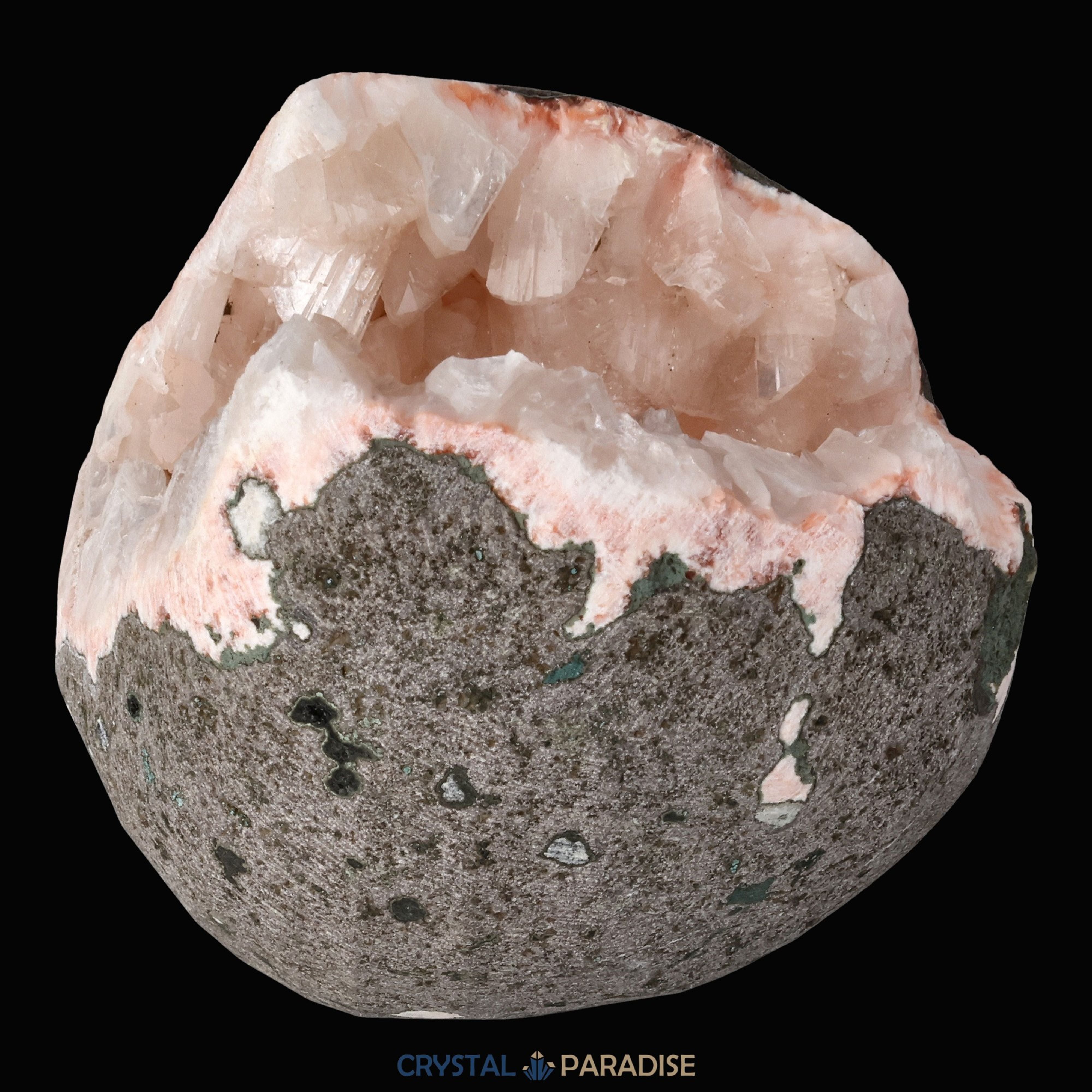 Heulandit Euzeolit Geode mit Stilbit aus Indien (288g) – Ansicht 8