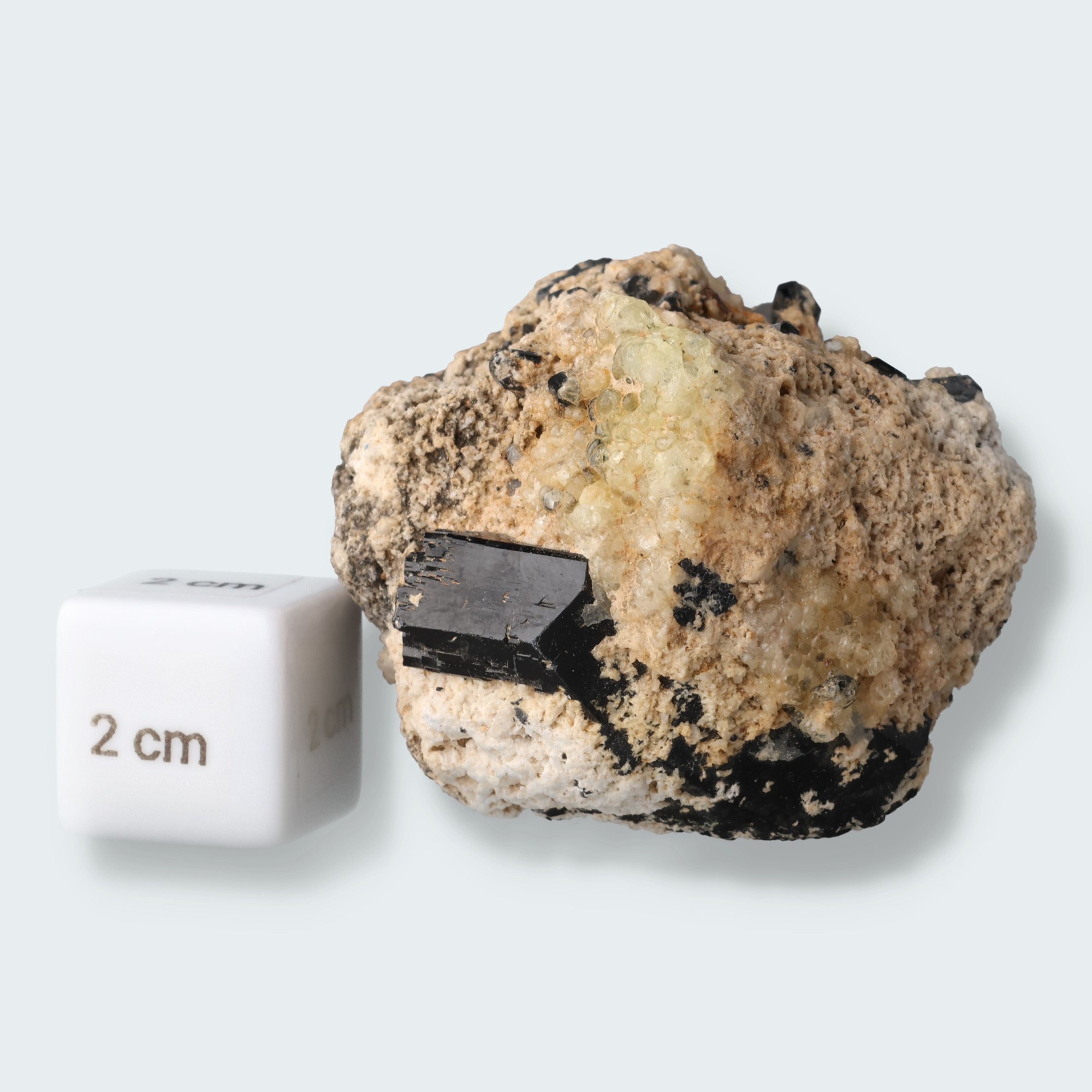 Hyalith (UV Reaktiv) und Schörl Turmalin aus Namibia (164g) – Ansicht 3