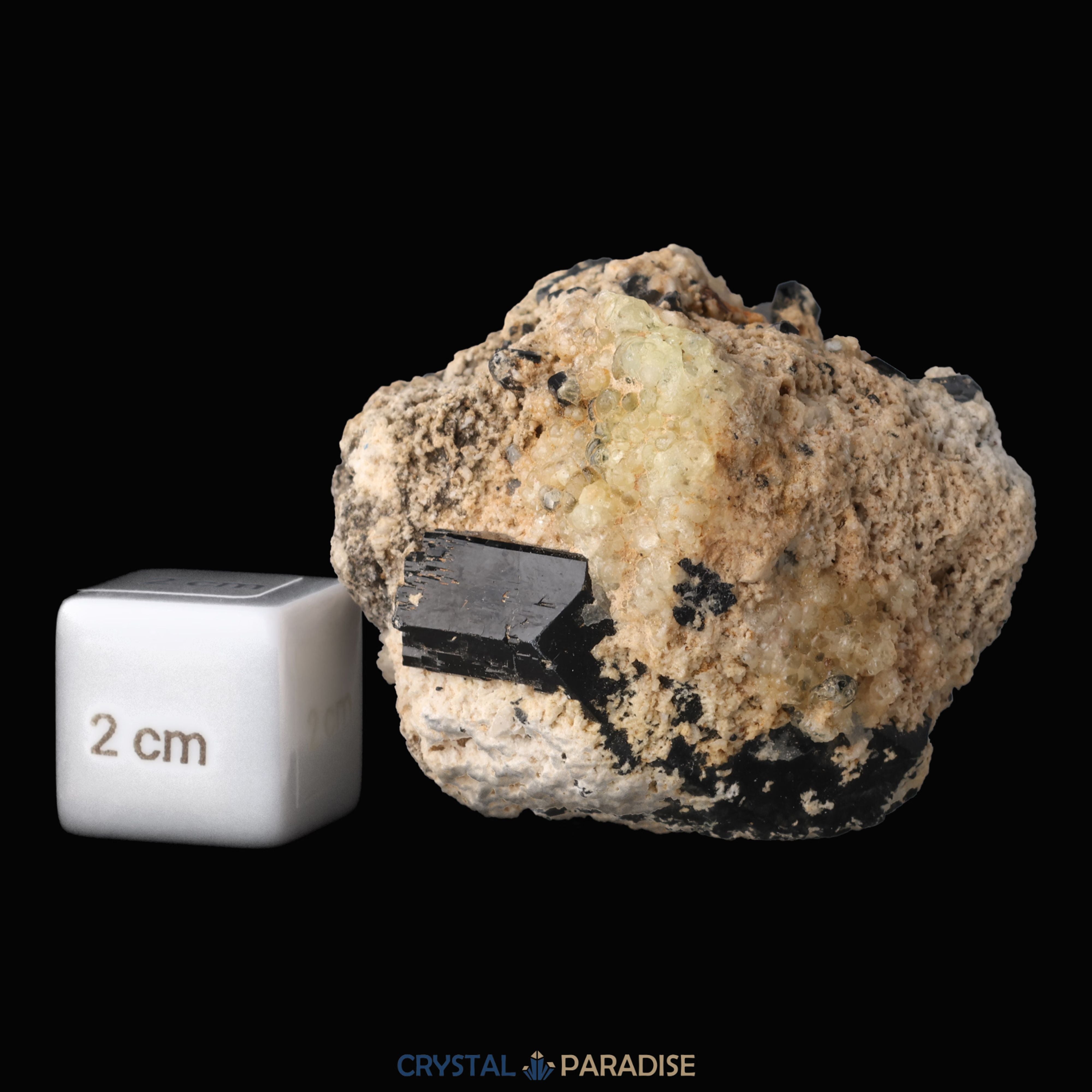 Hyalith (UV Reaktiv) und Schörl Turmalin aus Namibia (164g) – Ansicht 6