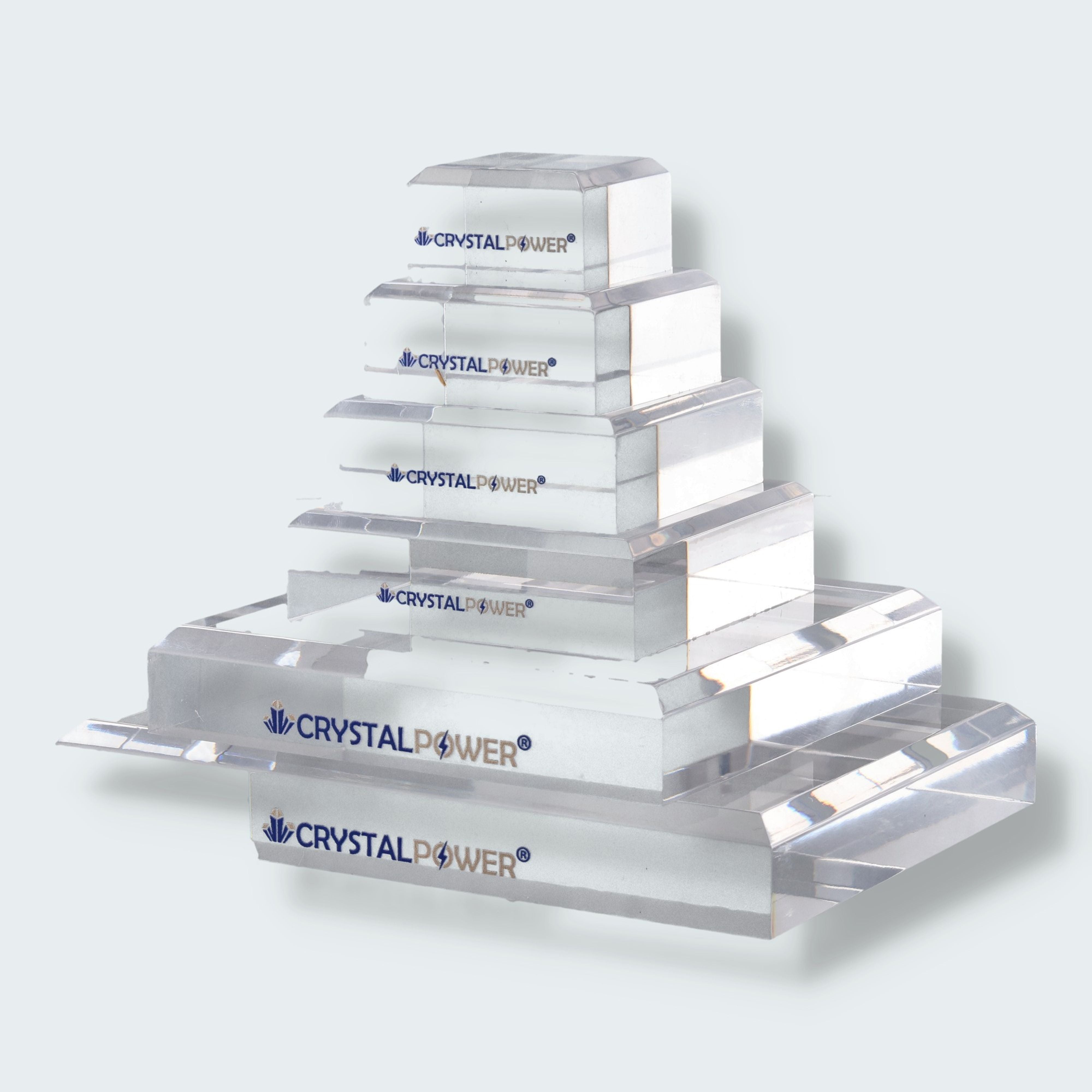 Klarer Acryl Blöcke "crystalpower®" für Vitrine – Ansicht 3