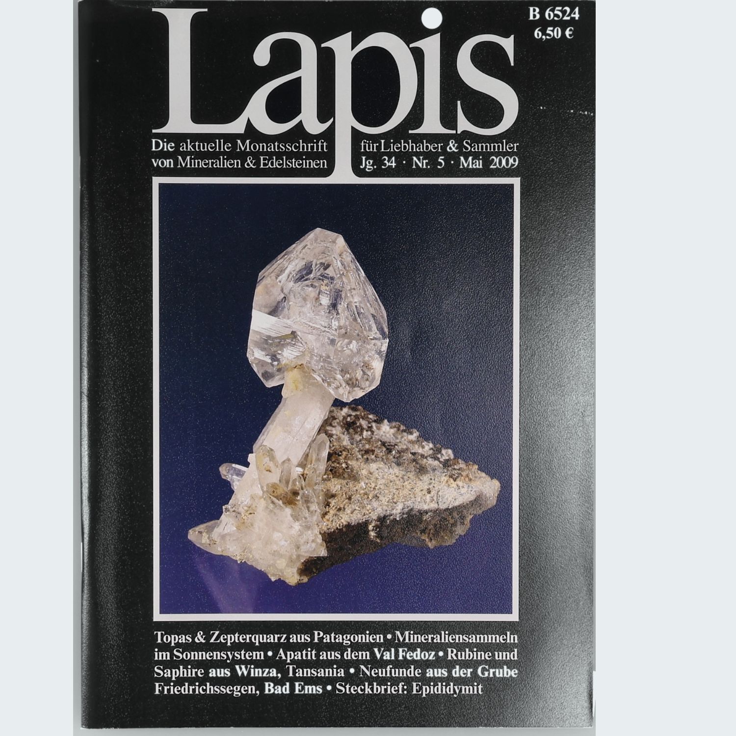 Lapis Mineralien Magazin Jahrgang 2009 Jg. 34 Fachzeitschrift für Sammler und Mineralogie