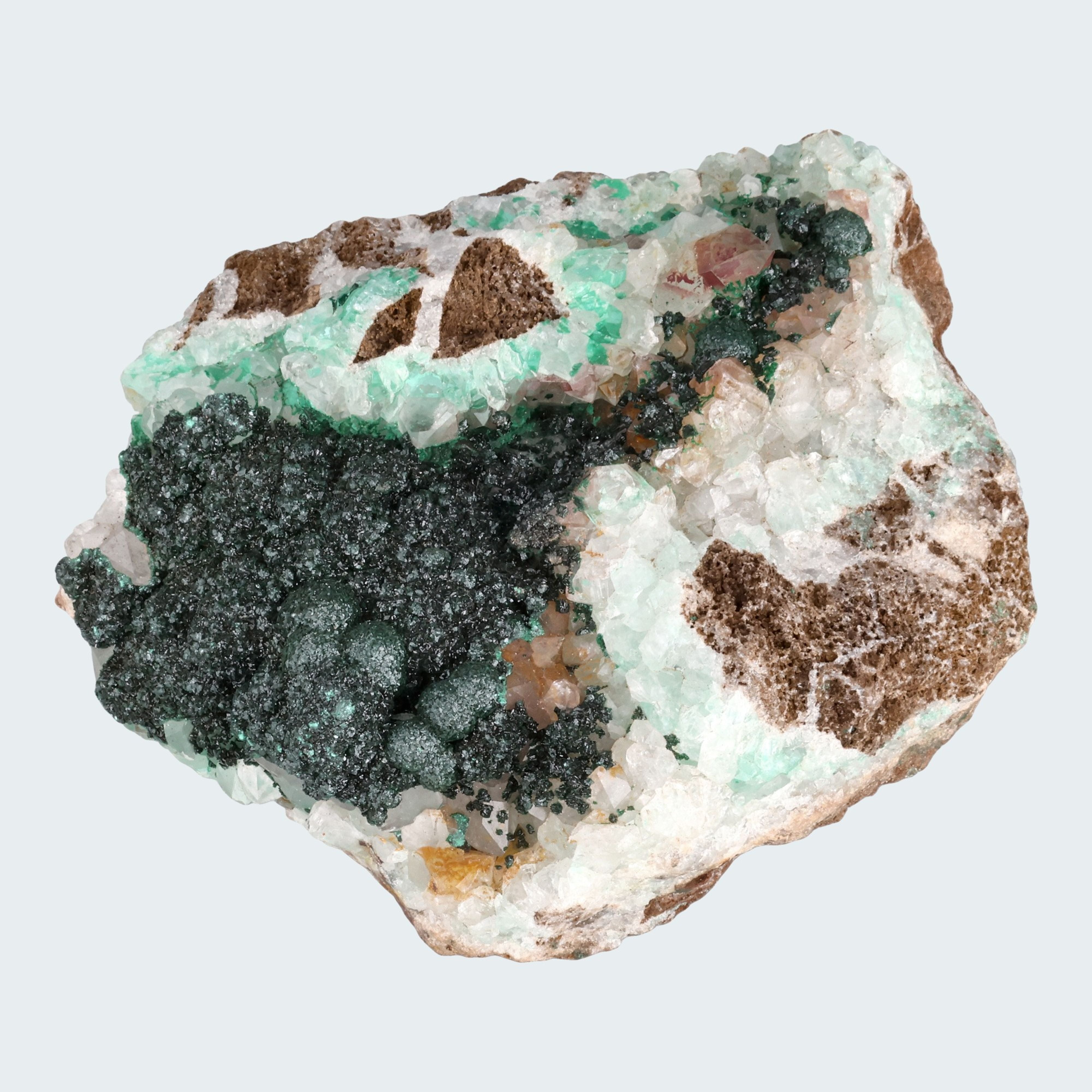 Malachit in Kongo Quarz mit Dolomit Matrix aus Kambove, Kongo (740g) – Ansicht 11