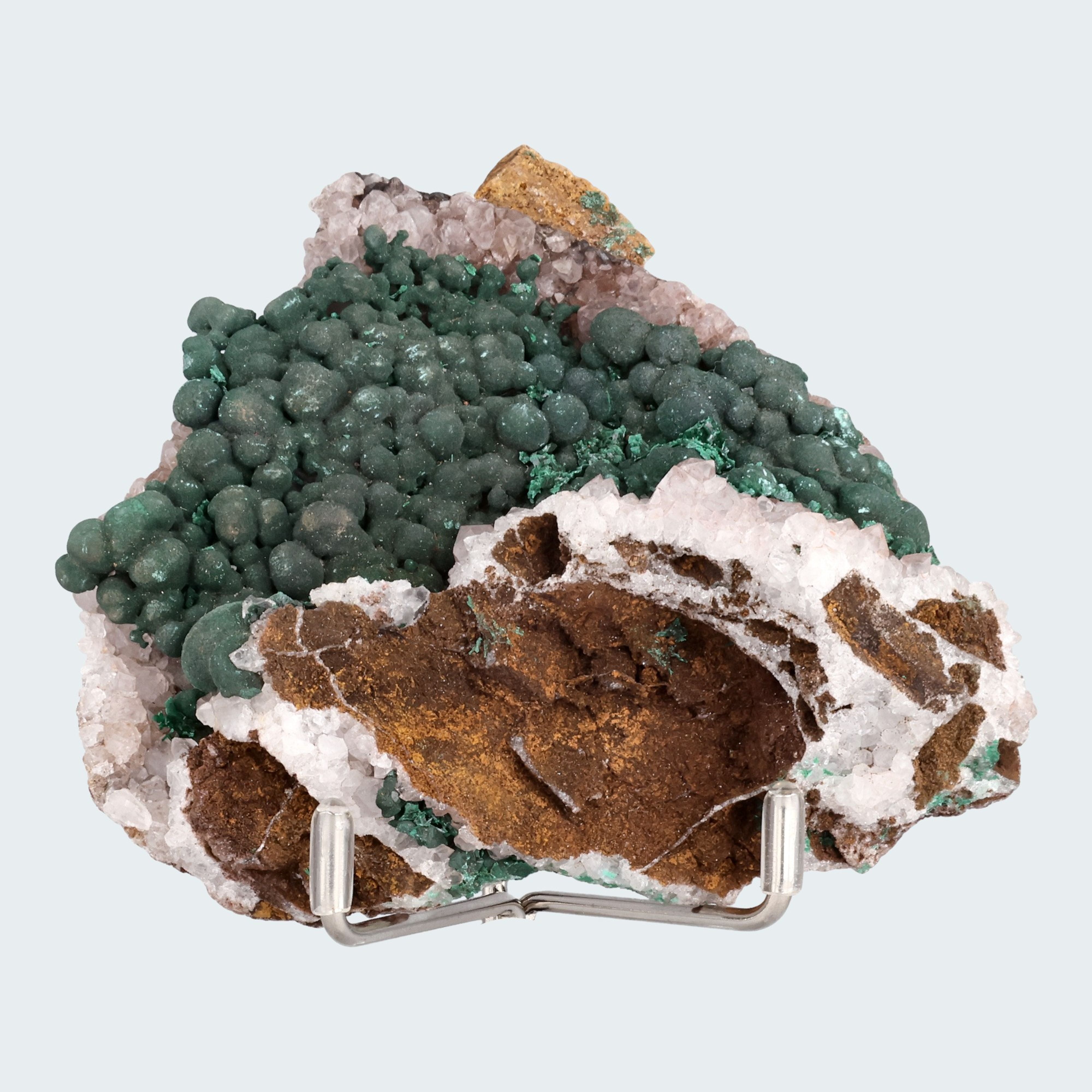 Malachit in Kongo Quarz mit Dolomit Matrix aus Kambove, Kongo (150g) – Ansicht 12