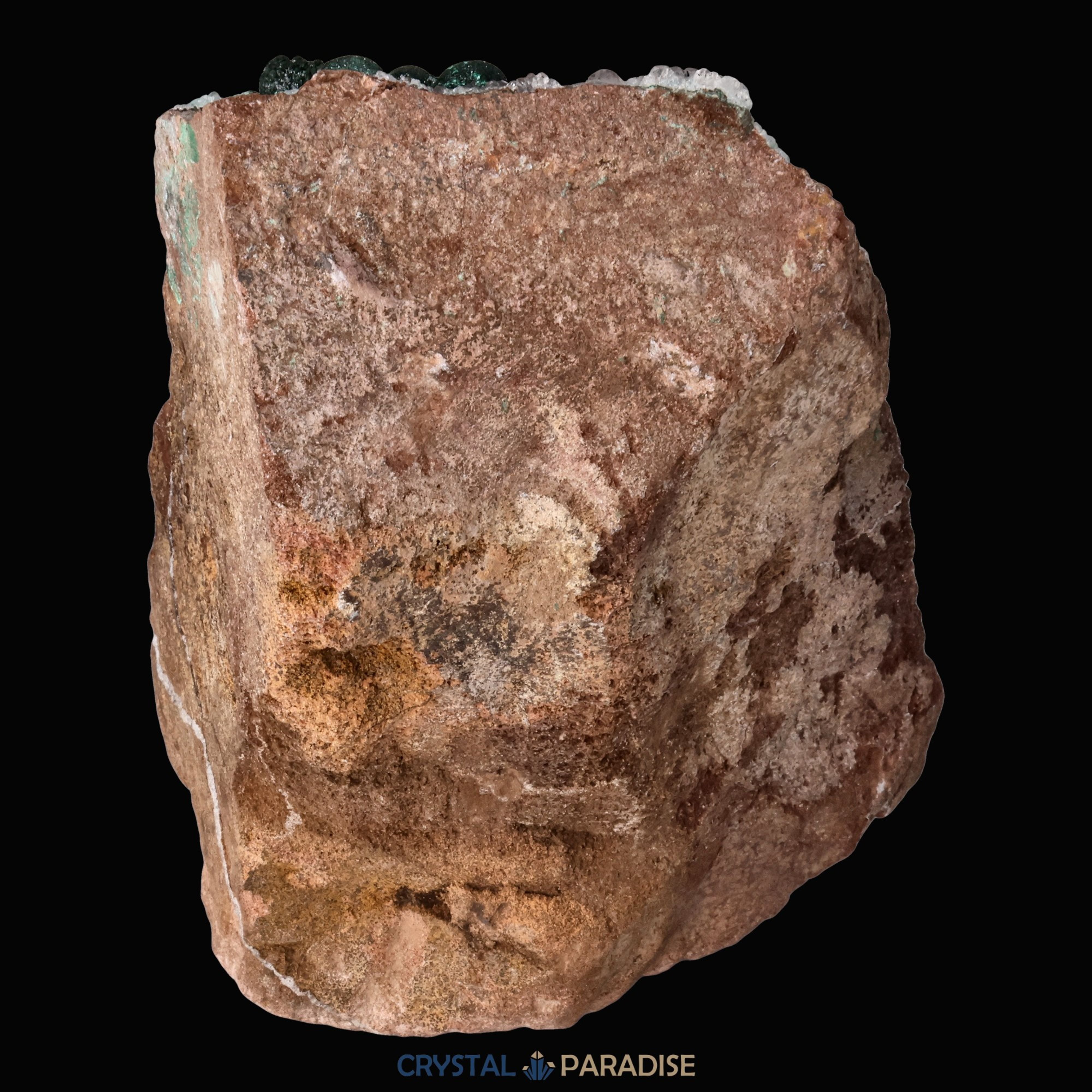 Malachit in Kongo Quarz mit Dolomit Matrix aus Kambove, Kongo (837g) – Ansicht 16