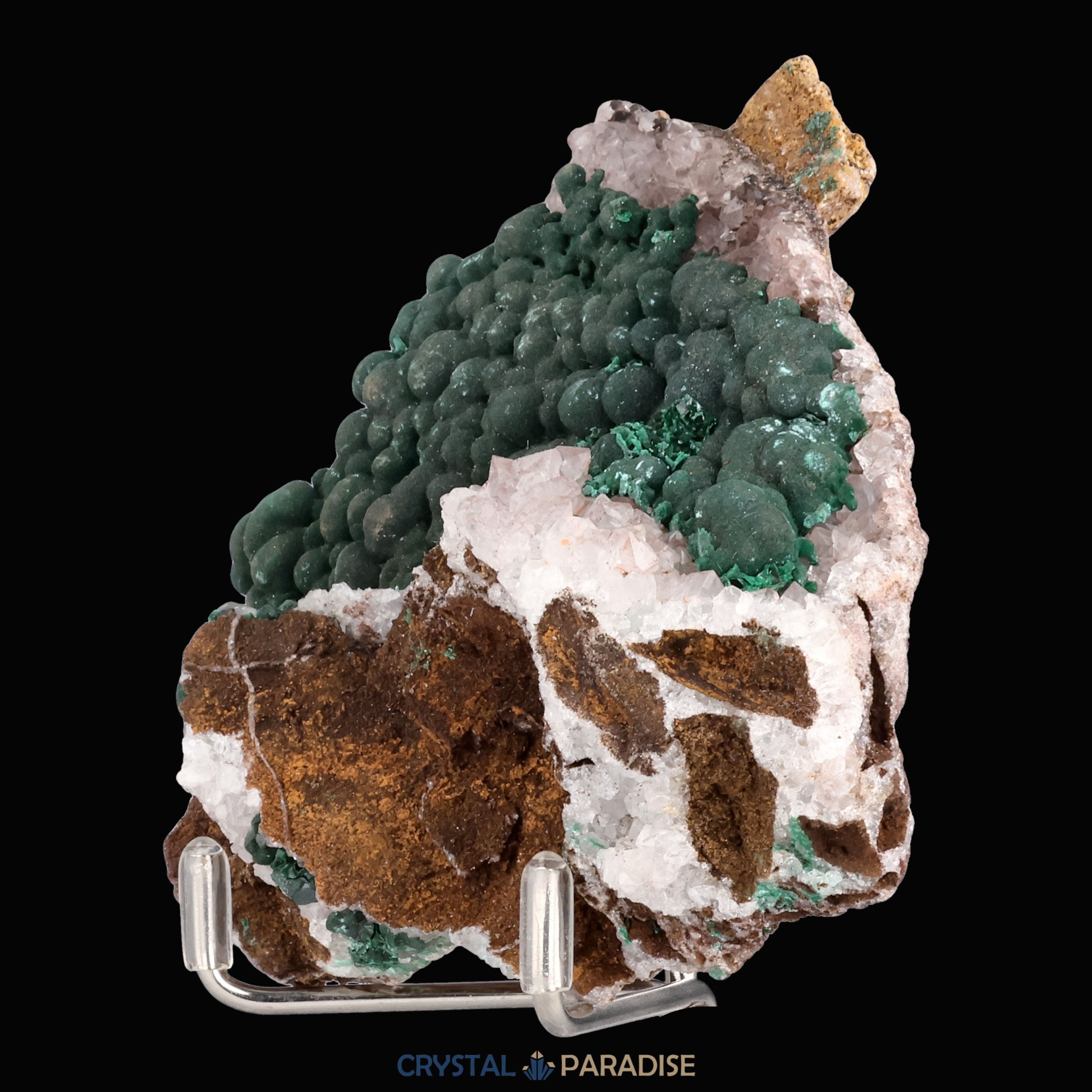 Malachit in Kongo Quarz mit Dolomit Matrix aus Kambove, Kongo (150g) – Ansicht 17