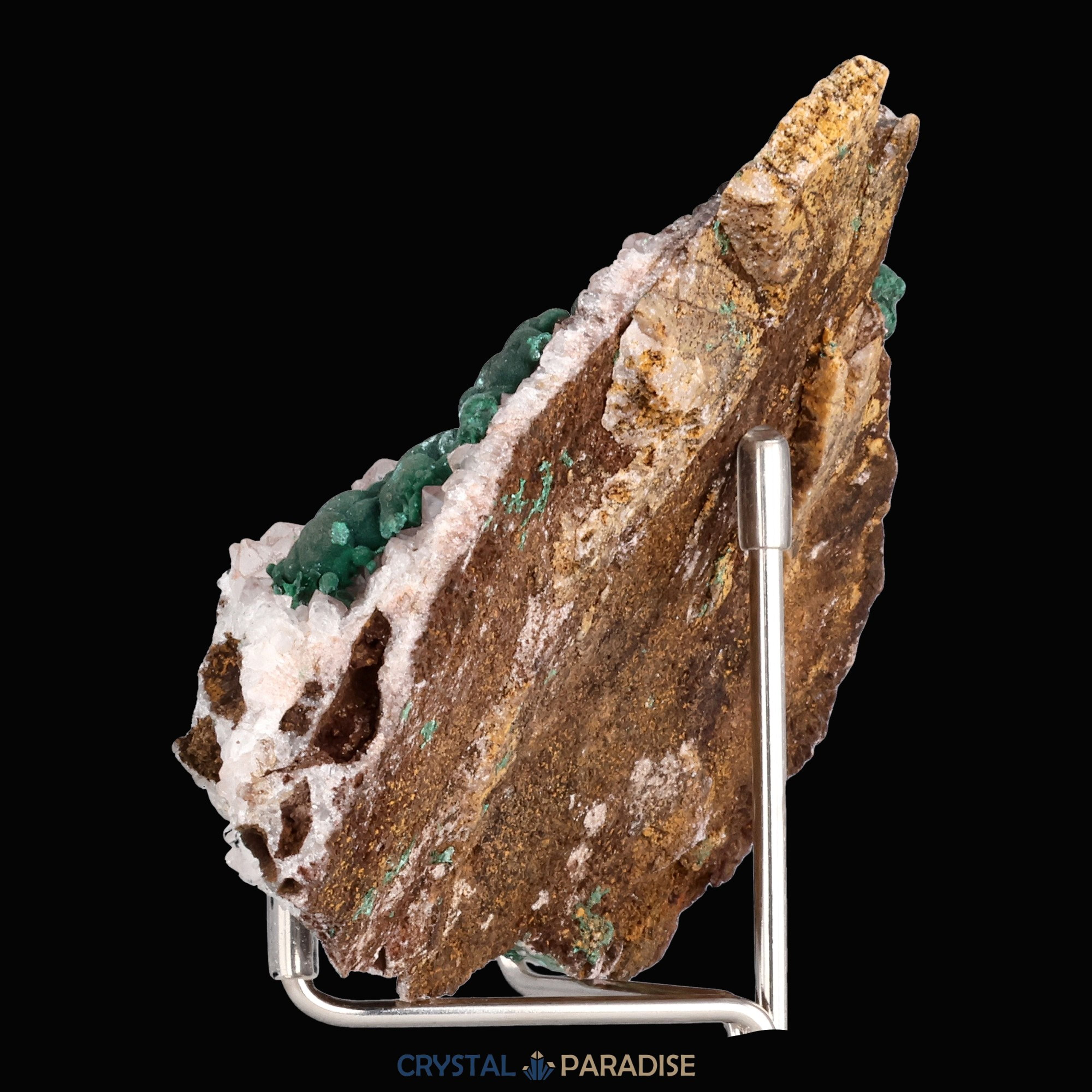 Malachit in Kongo Quarz mit Dolomit Matrix aus Kambove, Kongo (150g) – Ansicht 19
