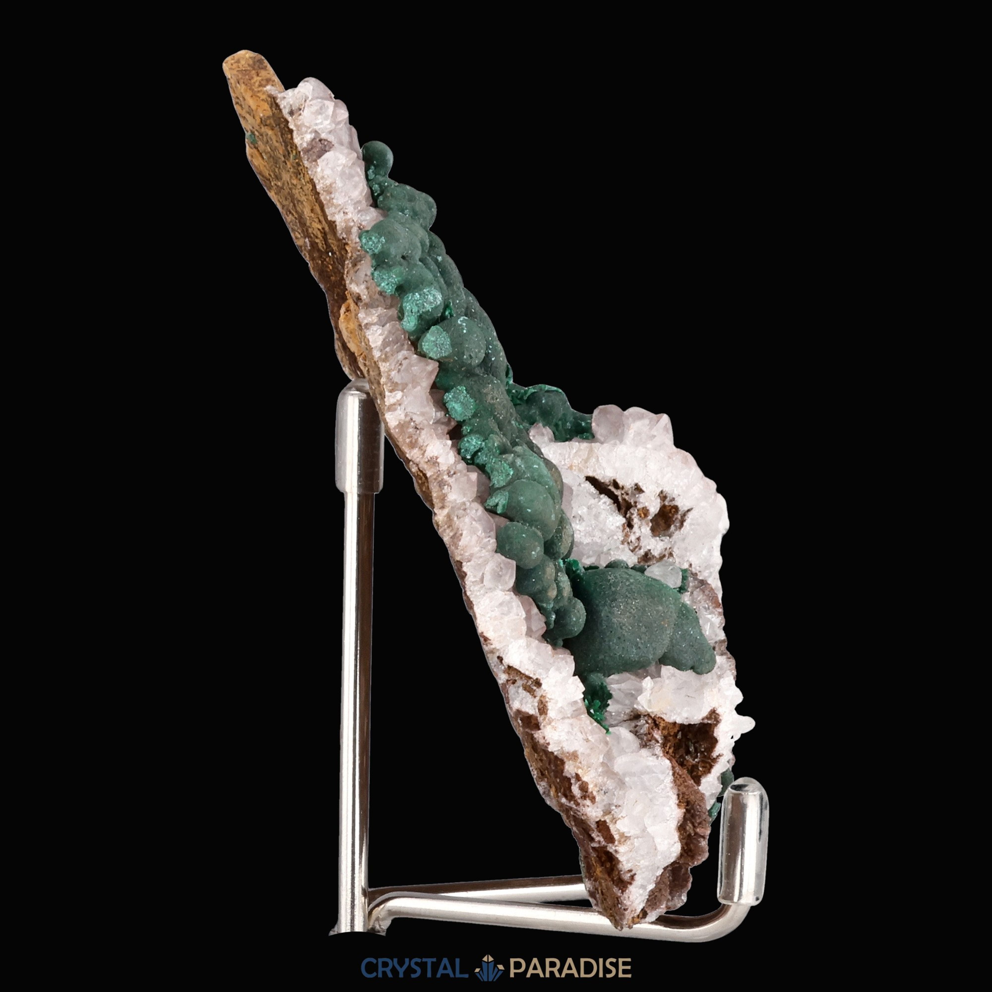 Malachit in Kongo Quarz mit Dolomit Matrix aus Kambove, Kongo (150g) – Ansicht 24