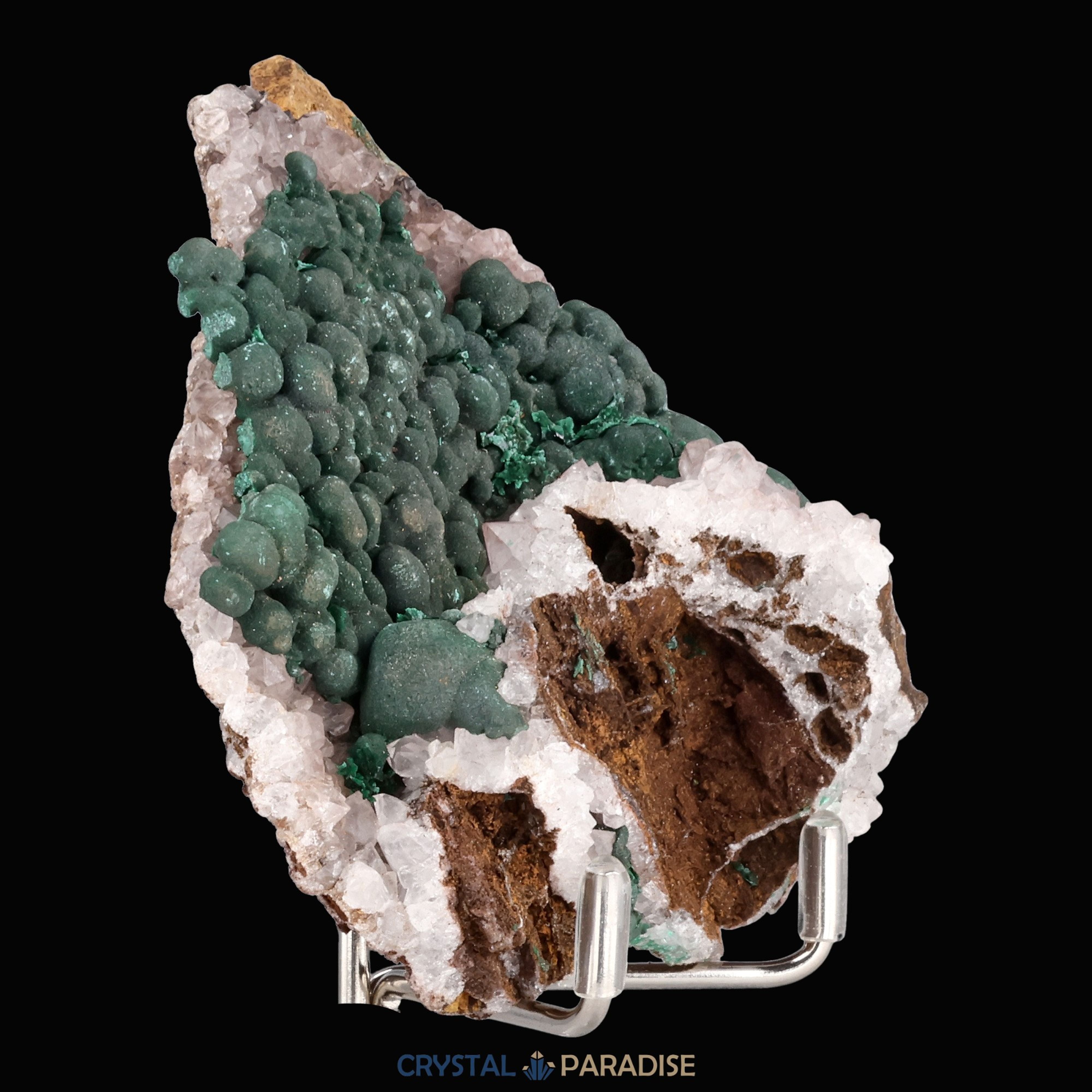 Malachit in Kongo Quarz mit Dolomit Matrix aus Kambove, Kongo (150g) – Ansicht 25