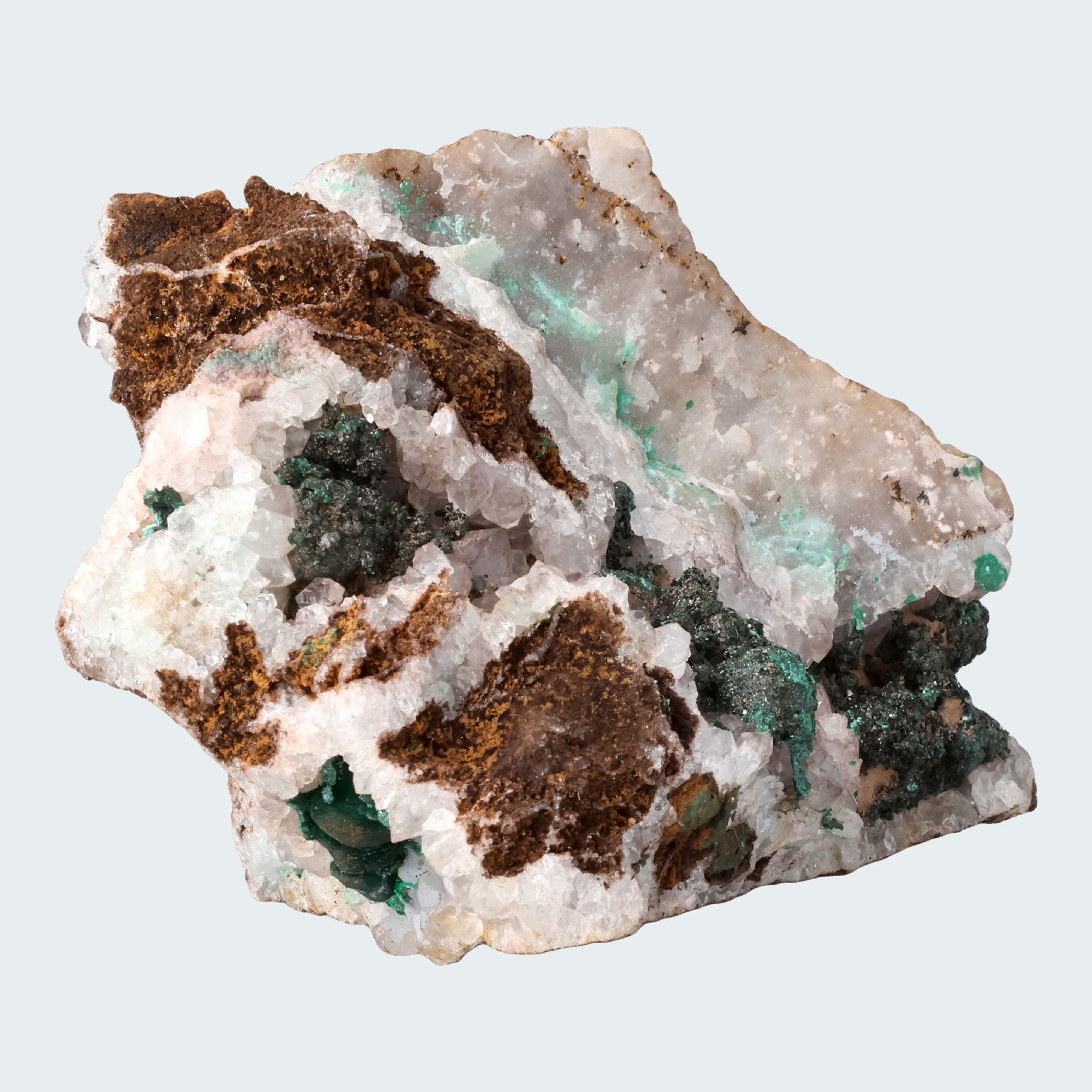 Malachit in Kongo Quarz mit Dolomit Matrix aus Kambove, Kongo (274g) – Ansicht 3