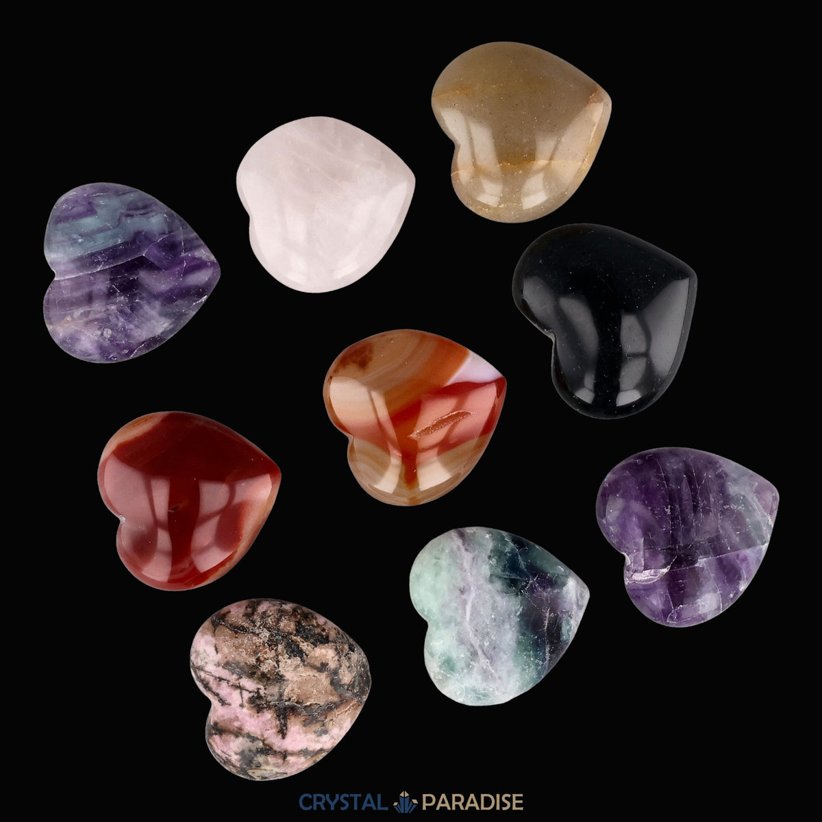 Mystery Crystal Hearts - Herzen aus verschiedene Steinarten – Ansicht 12