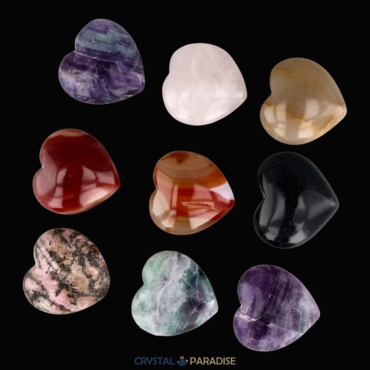 Mystery Crystal Hearts - Herzen aus verschiedene Steinarten – Ansicht 13