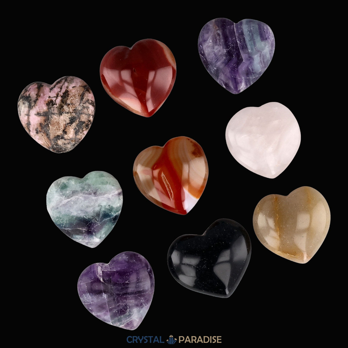 Mystery Crystal Hearts - Herzen aus verschiedene Steinarten – Ansicht 15