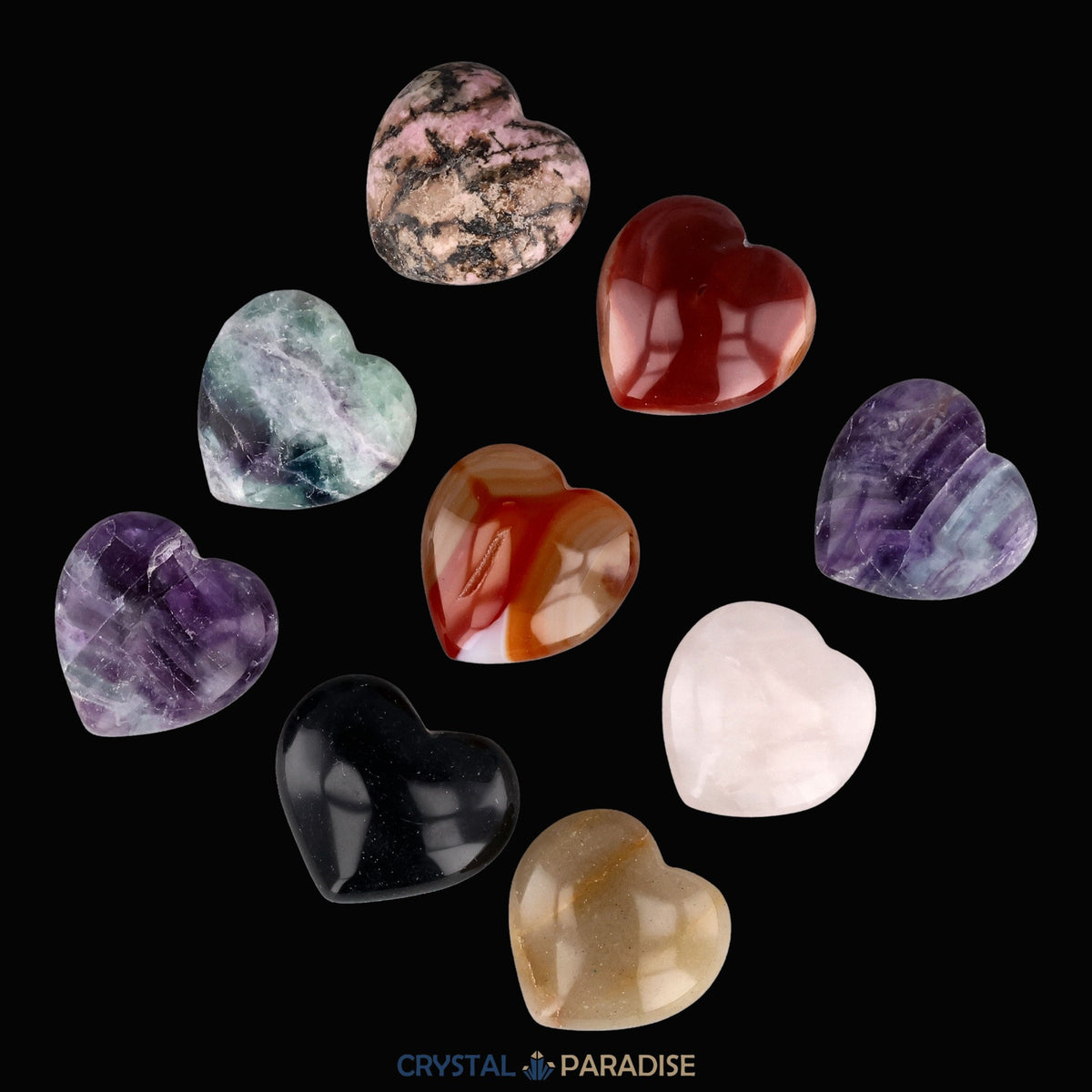 Mystery Crystal Hearts - Herzen aus verschiedene Steinarten – Ansicht 5