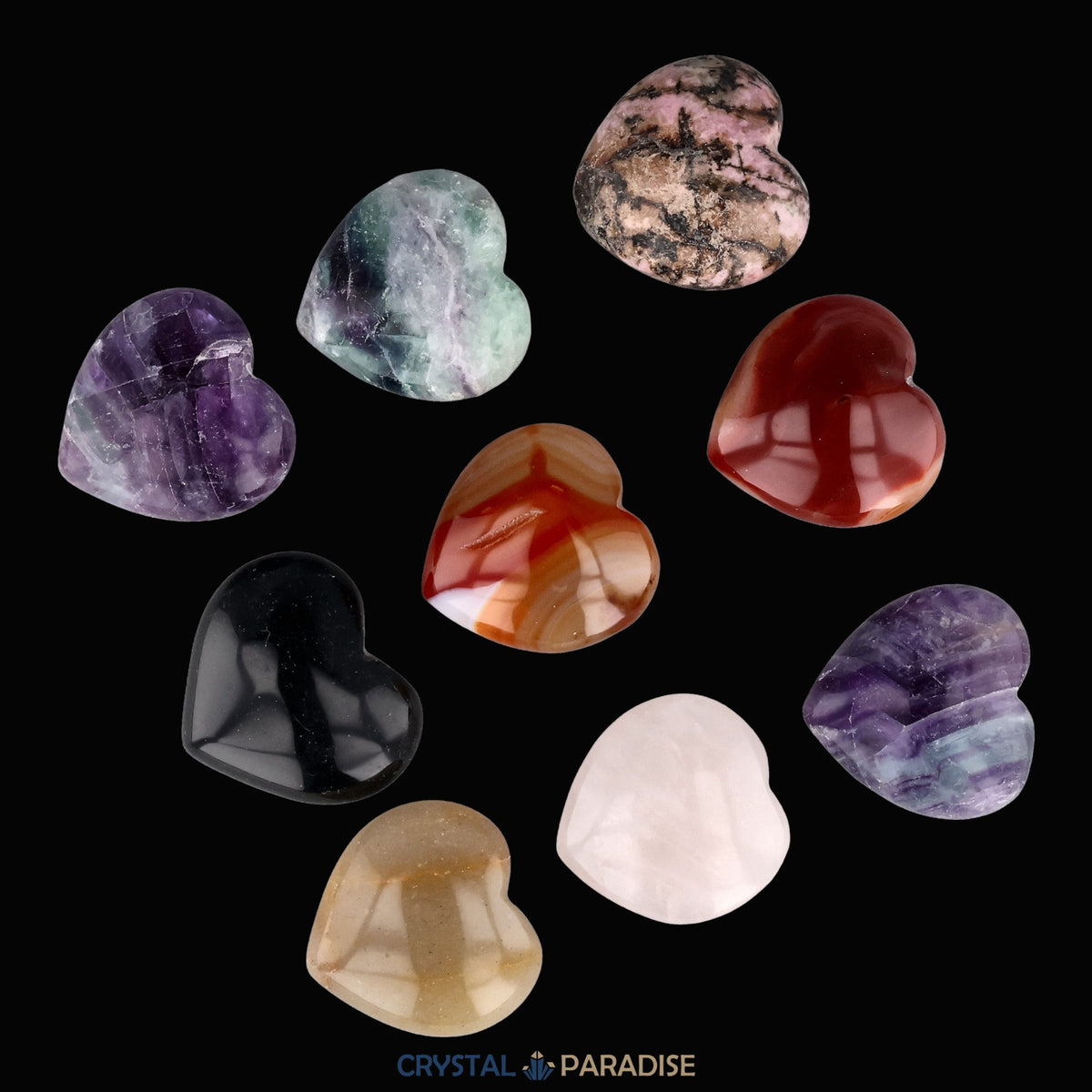 Mystery Crystal Hearts - Herzen aus verschiedene Steinarten – Ansicht 6