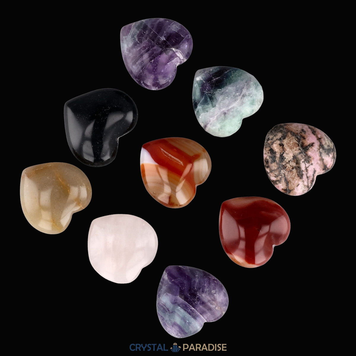 Mystery Crystal Hearts - Herzen aus verschiedene Steinarten – Ansicht 8