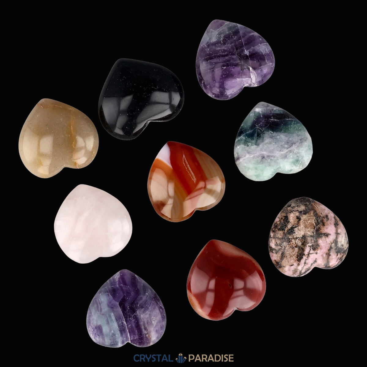Mystery Crystal Hearts - Herzen aus verschiedene Steinarten – Ansicht 9