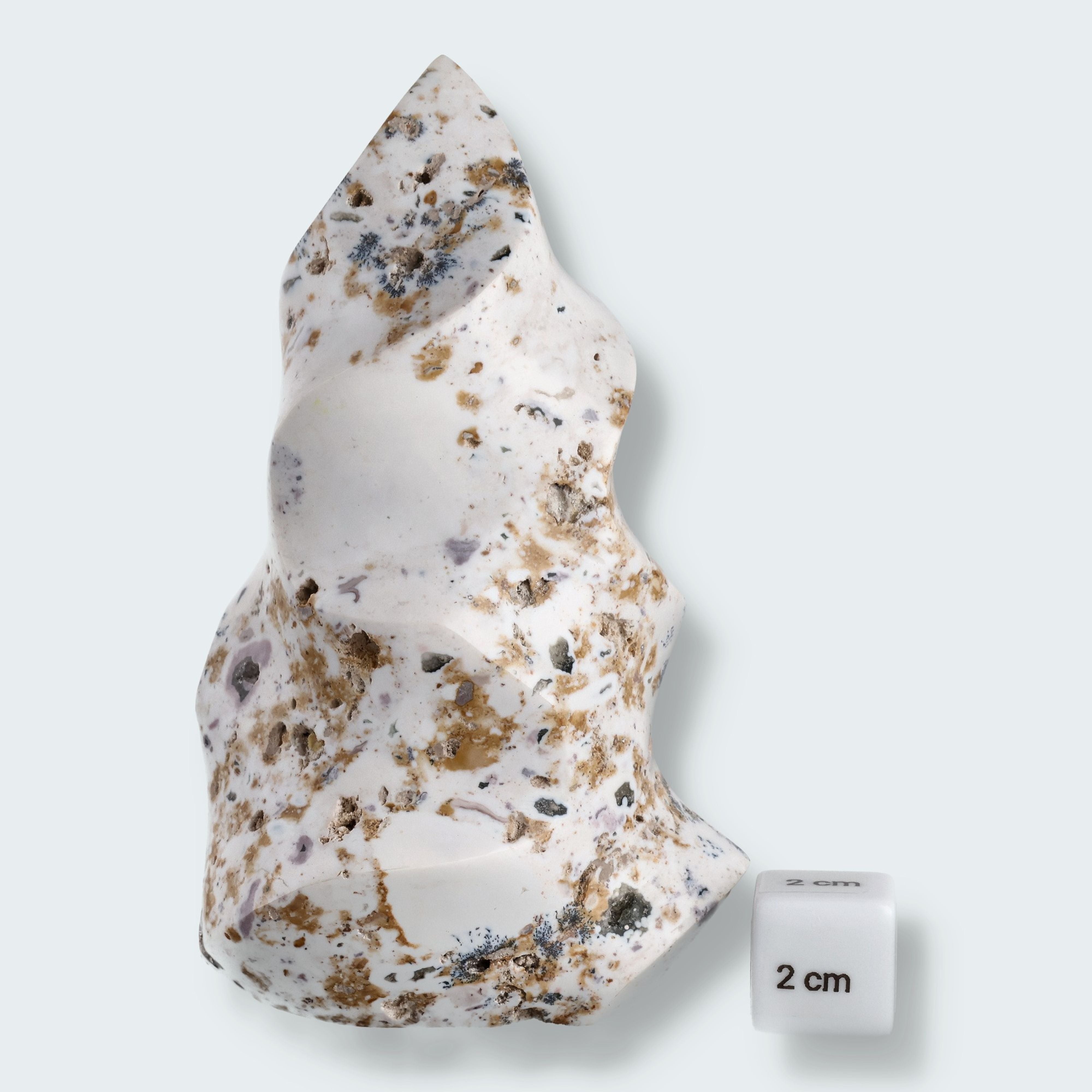 Ocean Jaspis Flamme aus Madargaskar (620g - 14cm) – Ansicht 2