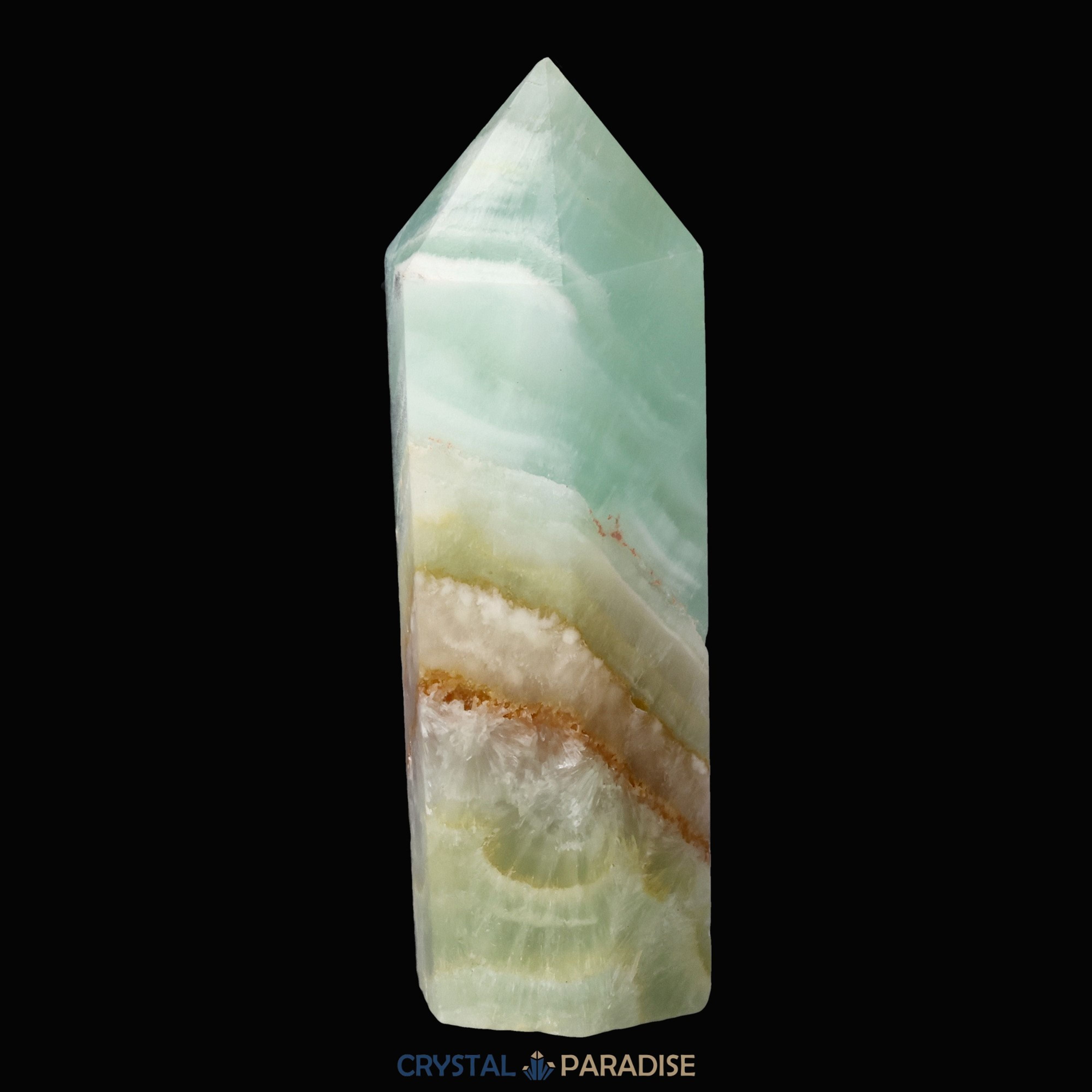 Pistazien Calcit Obelisk – Ansicht 8