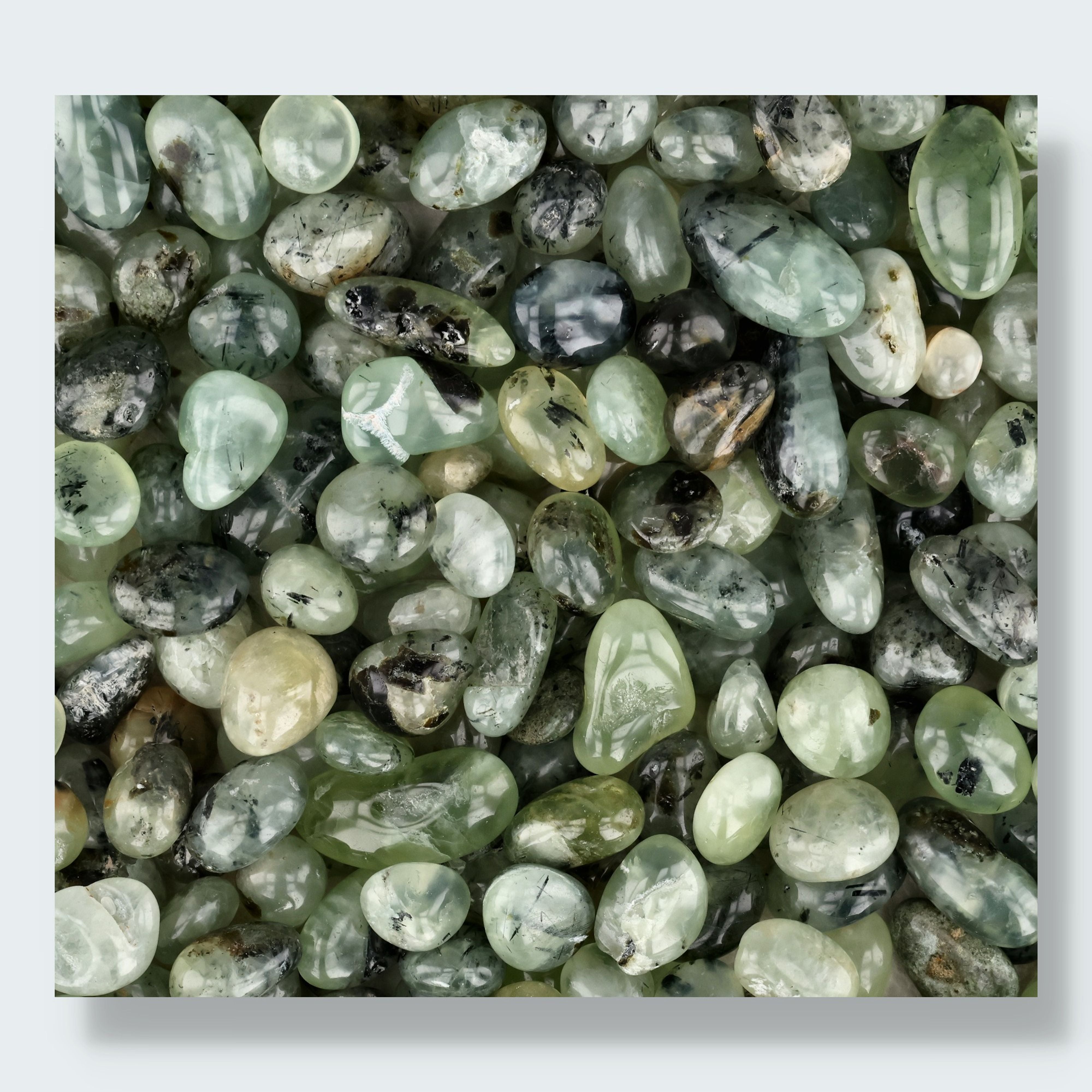 Prehnit Trommelsteine – Ansicht 2