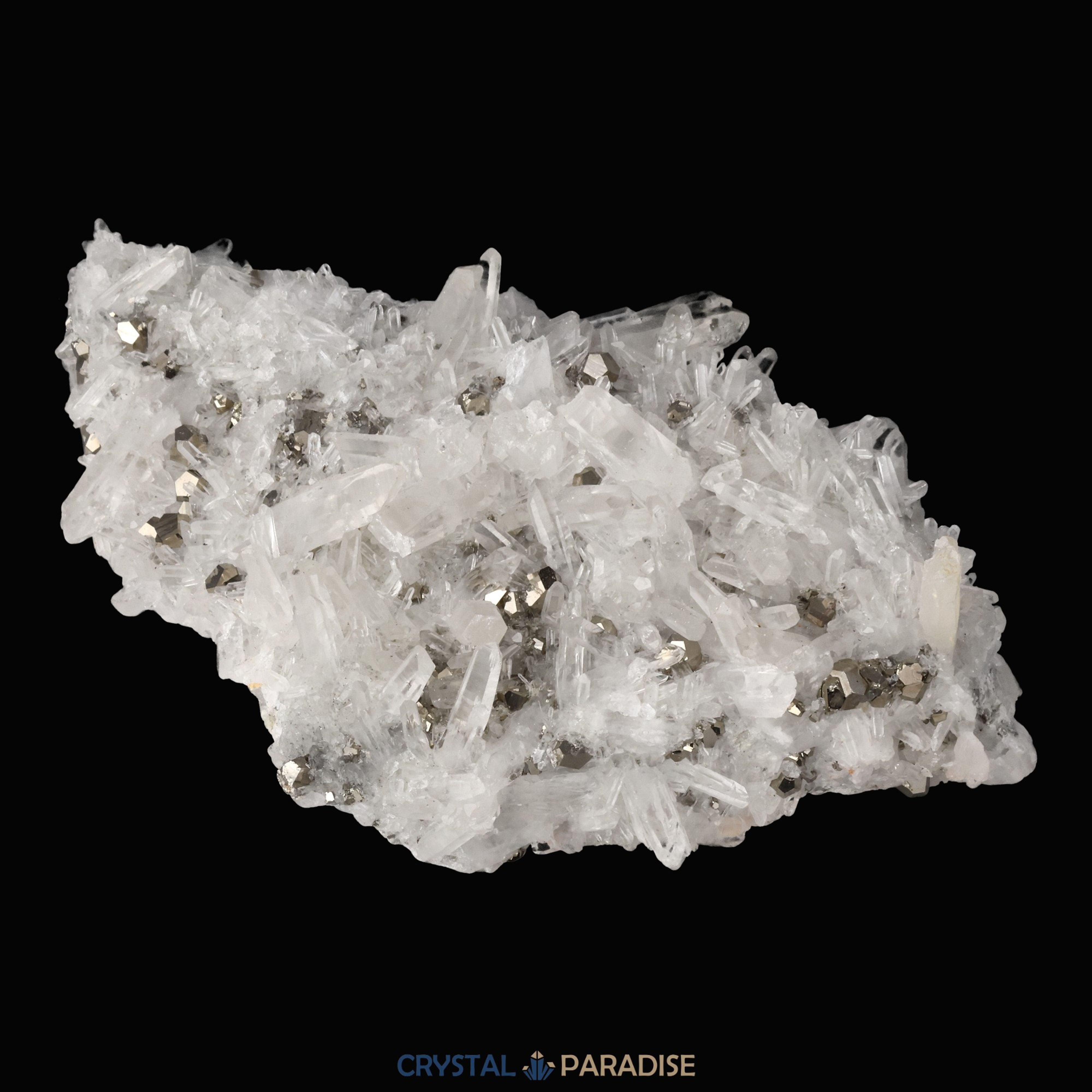 Pyrit an Bergkristall aus Indonesien (1138g) – Ansicht 5