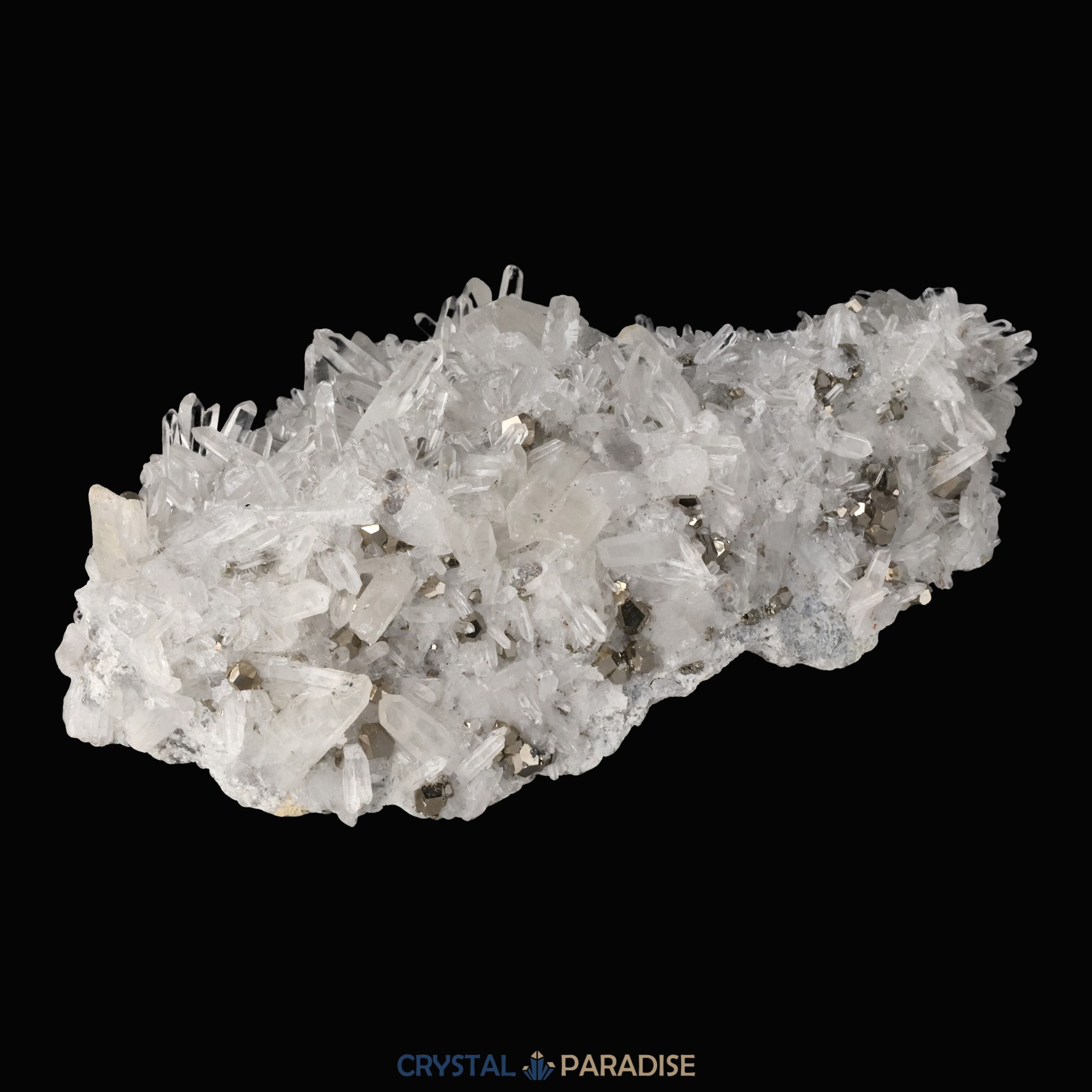 Pyrit an Bergkristall aus Indonesien (1138g) – Ansicht 7