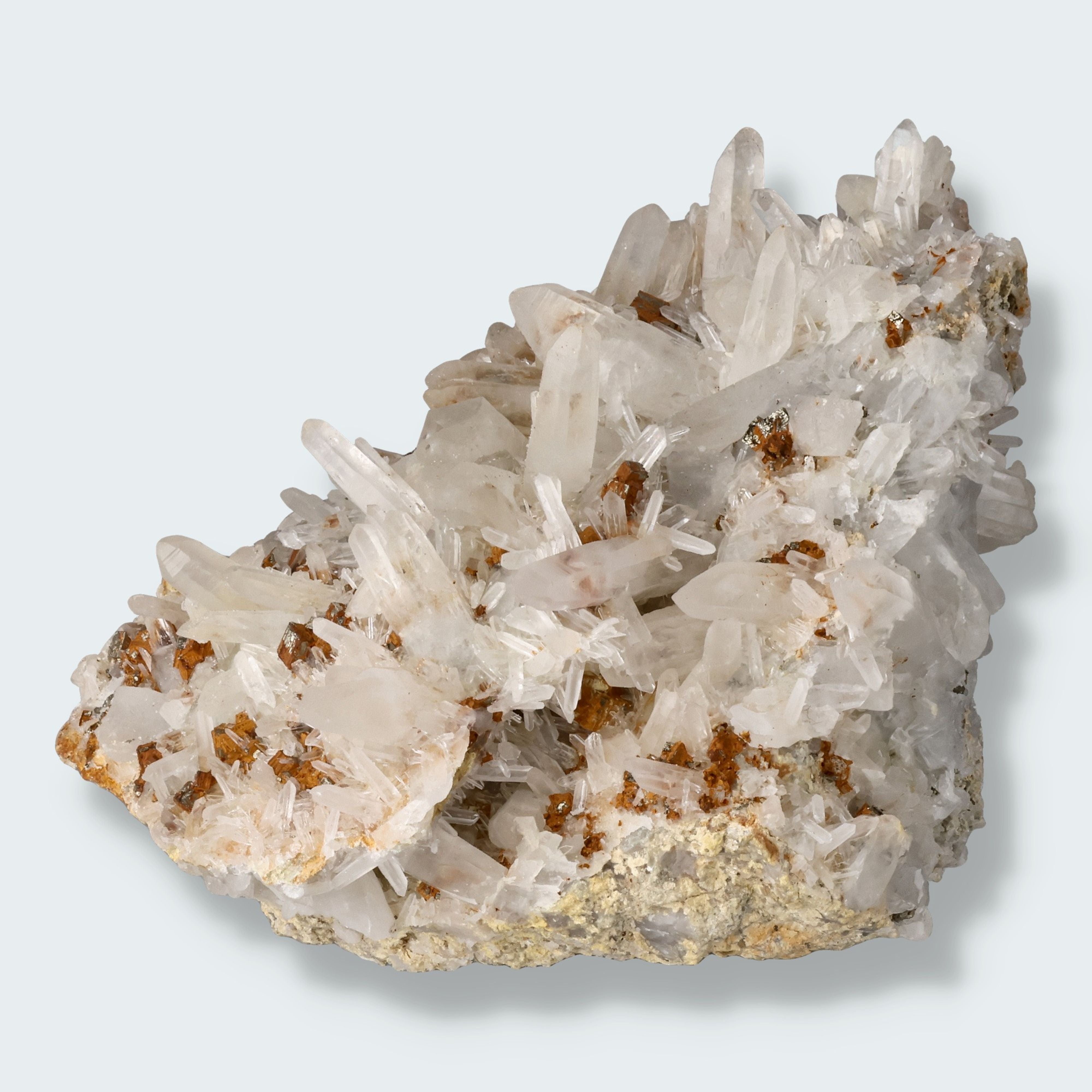 Pyrit an Bergkristall aus Indonesien (1235g) – Ansicht 3