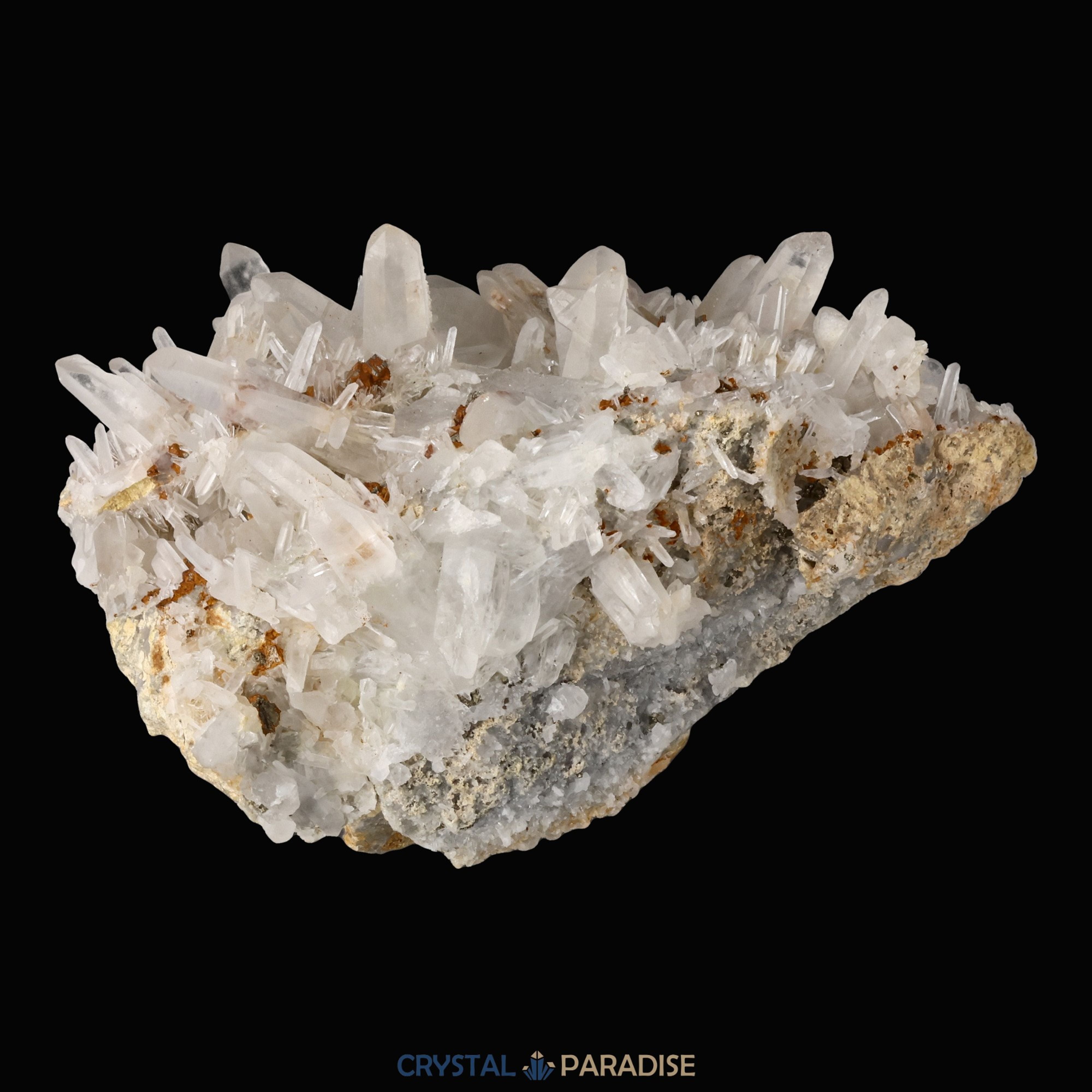 Pyrit an Bergkristall aus Indonesien (1235g) – Ansicht 7