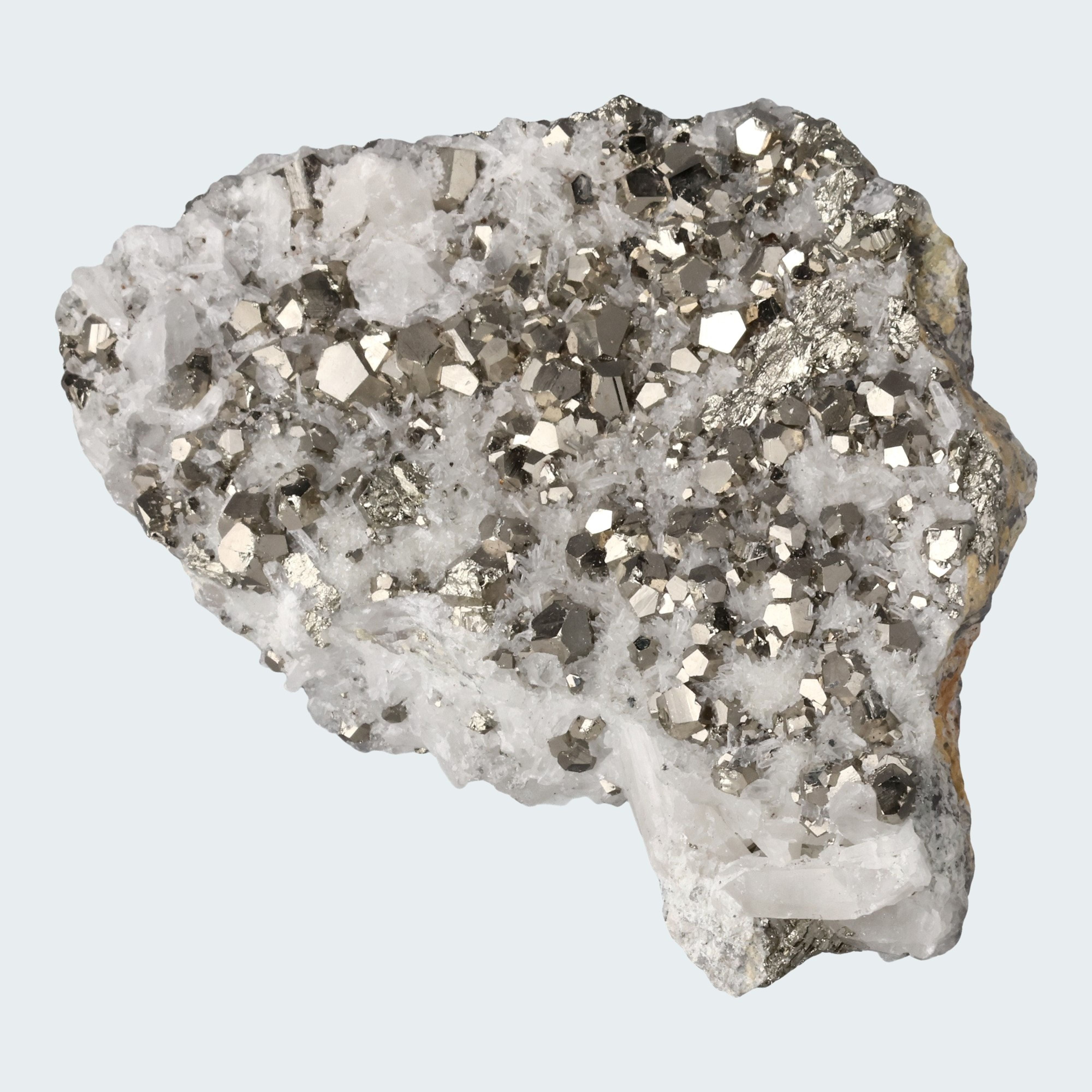 Pyrit an Bergkristall aus Indonesien (660g) – Ansicht 2