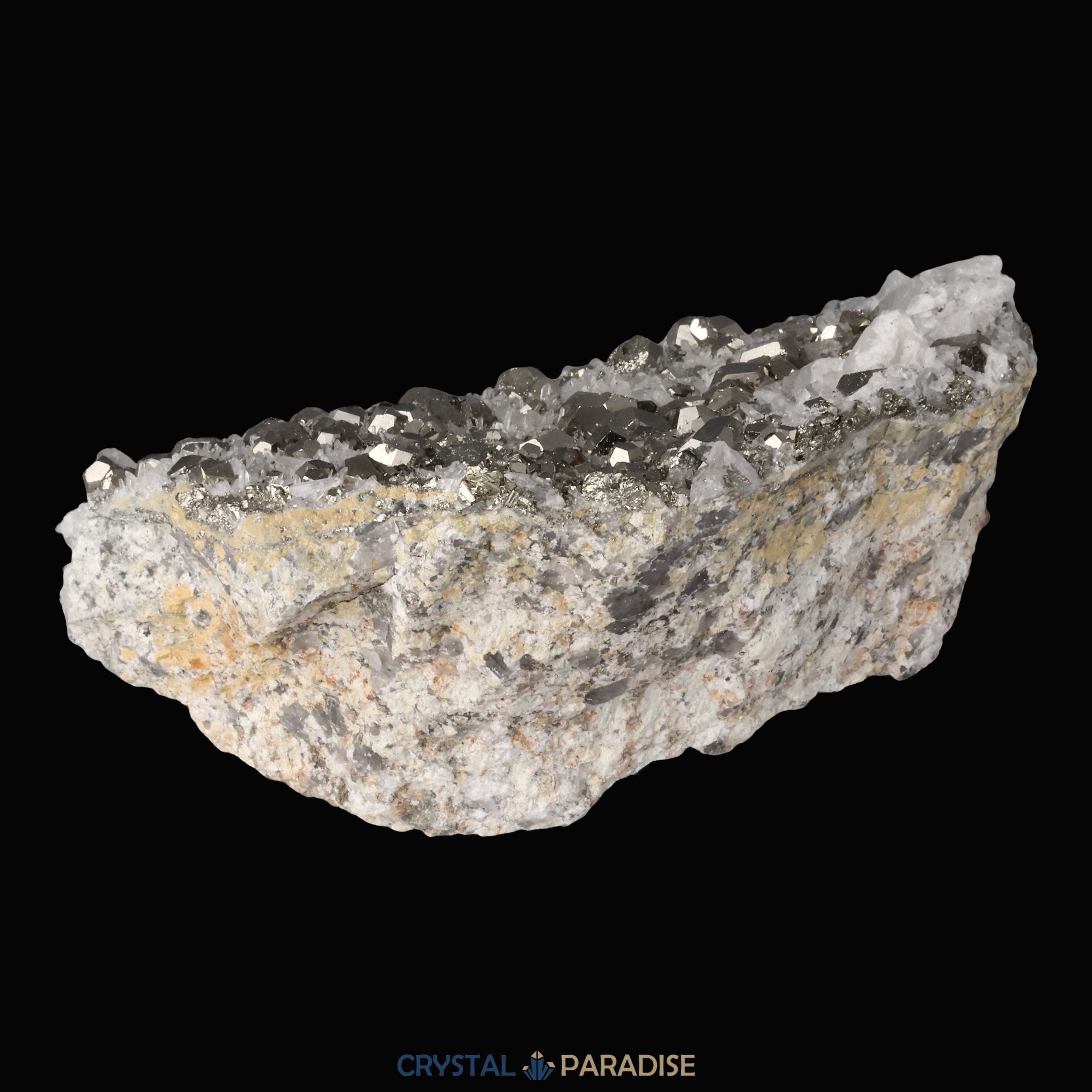 Pyrit an Bergkristall aus Indonesien (660g) – Ansicht 9