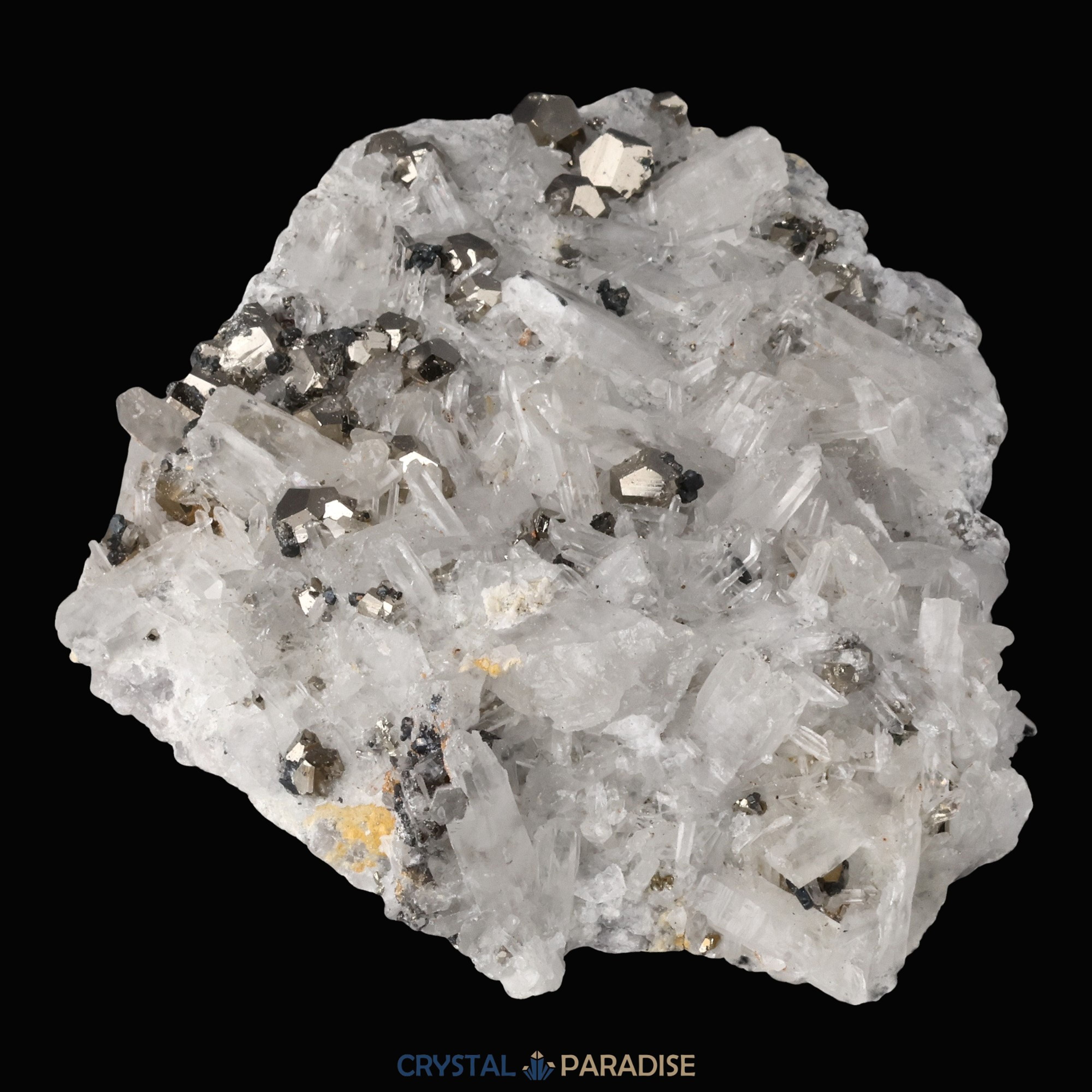 Pyrit an Bergkristall aus Indonesien (664g) – Ansicht 10