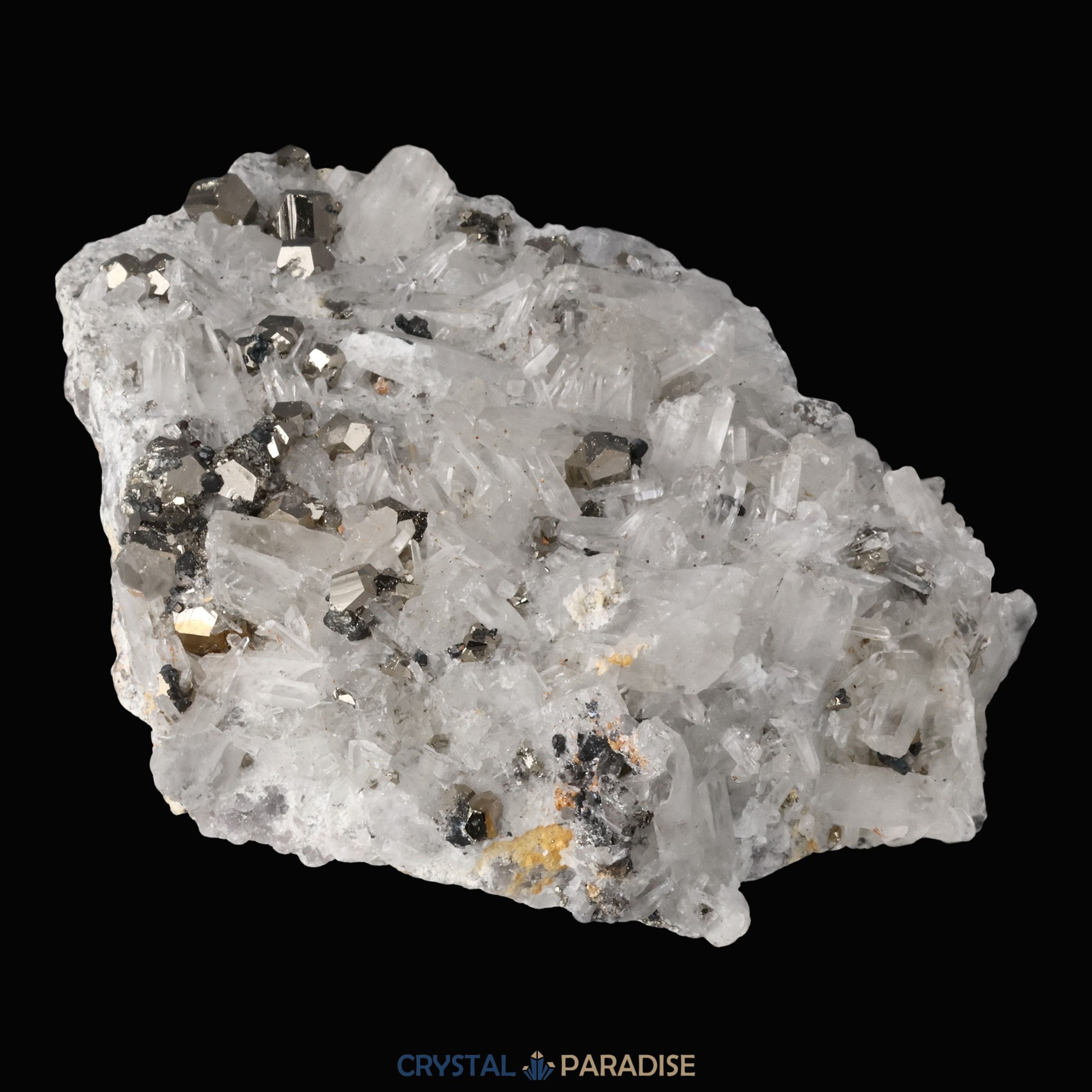 Pyrit an Bergkristall aus Indonesien (664g) – Ansicht 9