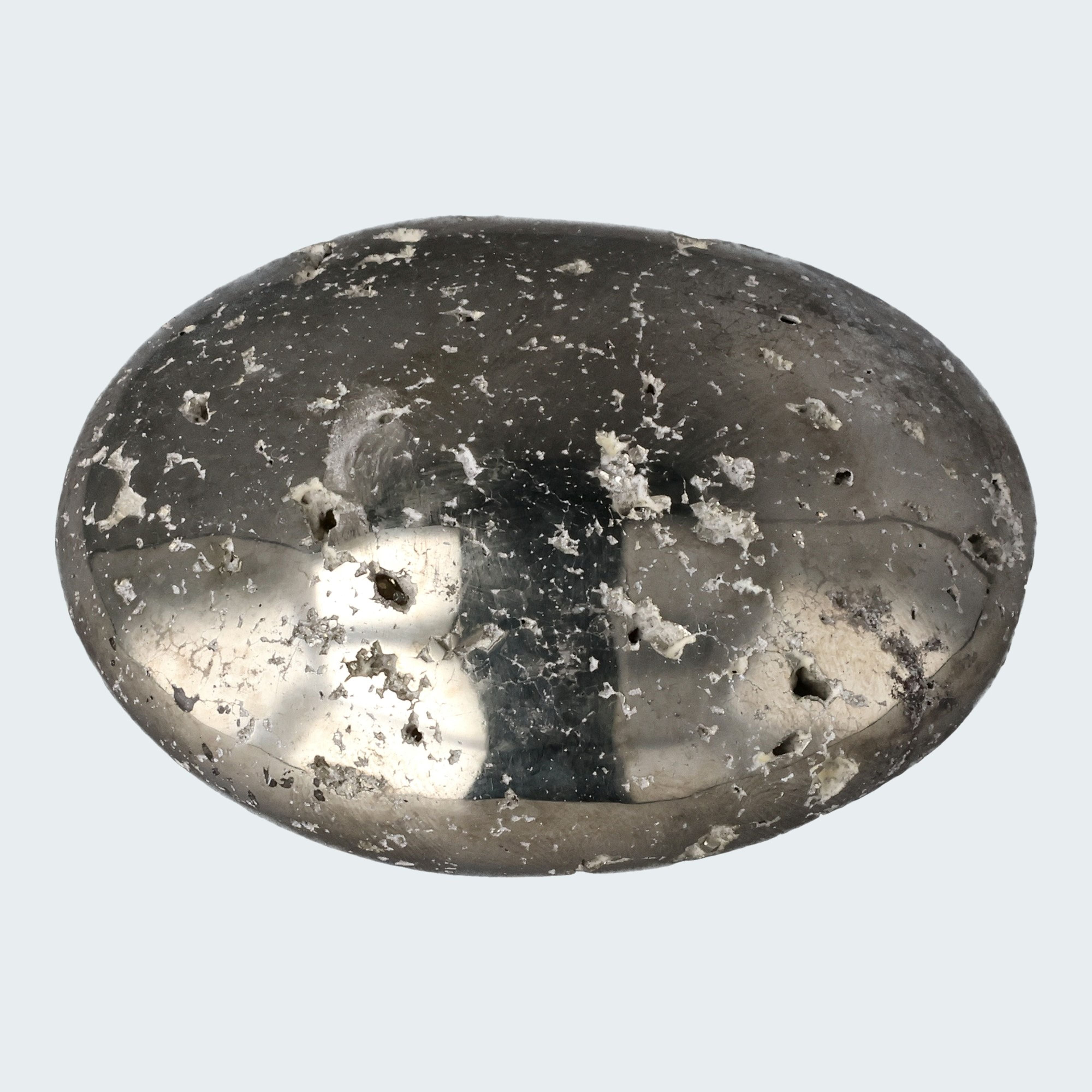 Pyrit Druzy Handschmeichler aus Huánuco, Peru (ca. 5,5 cm) – Ansicht 3