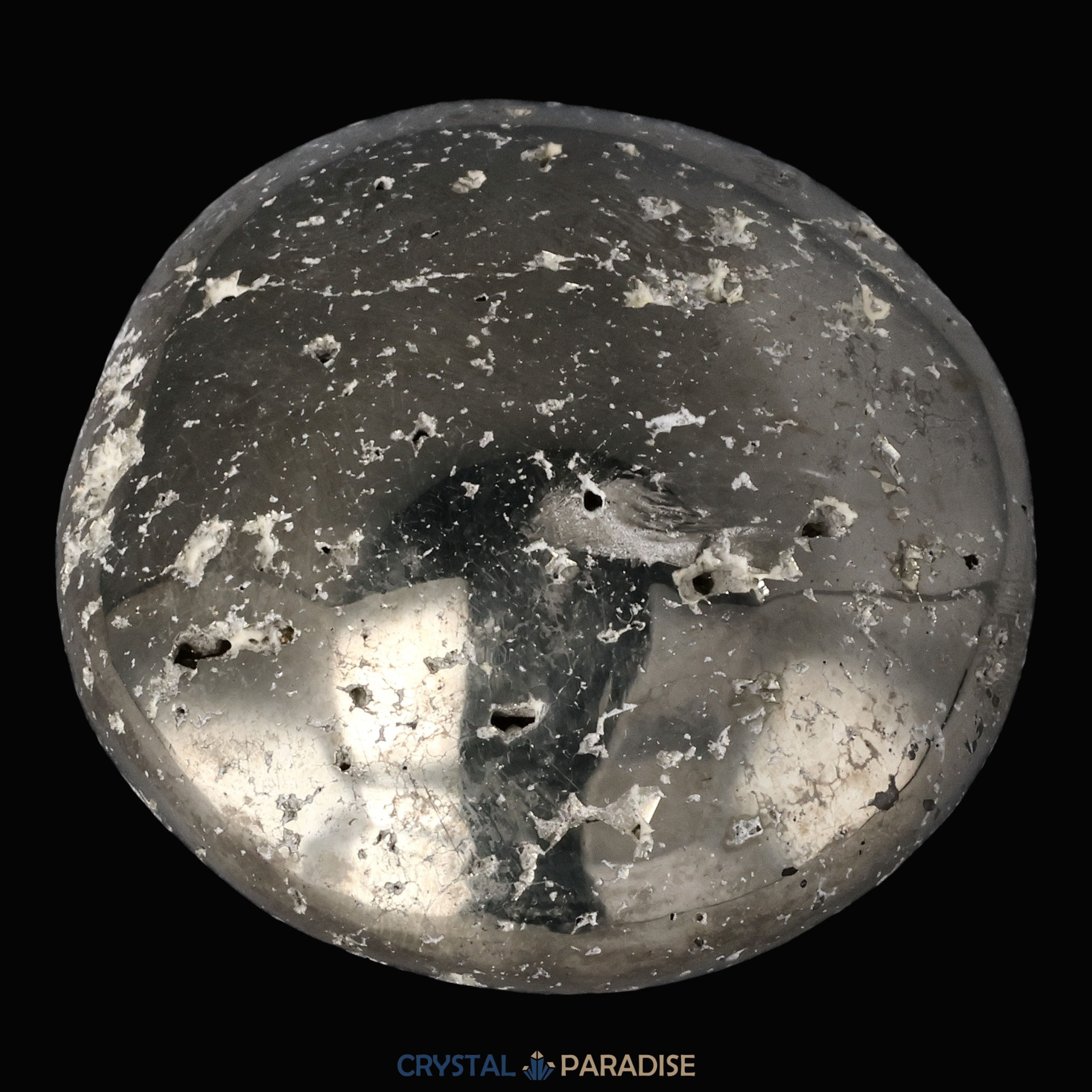Pyrit Druzy Handschmeichler aus Huánuco, Peru (ca. 5,5 cm) – Ansicht 4