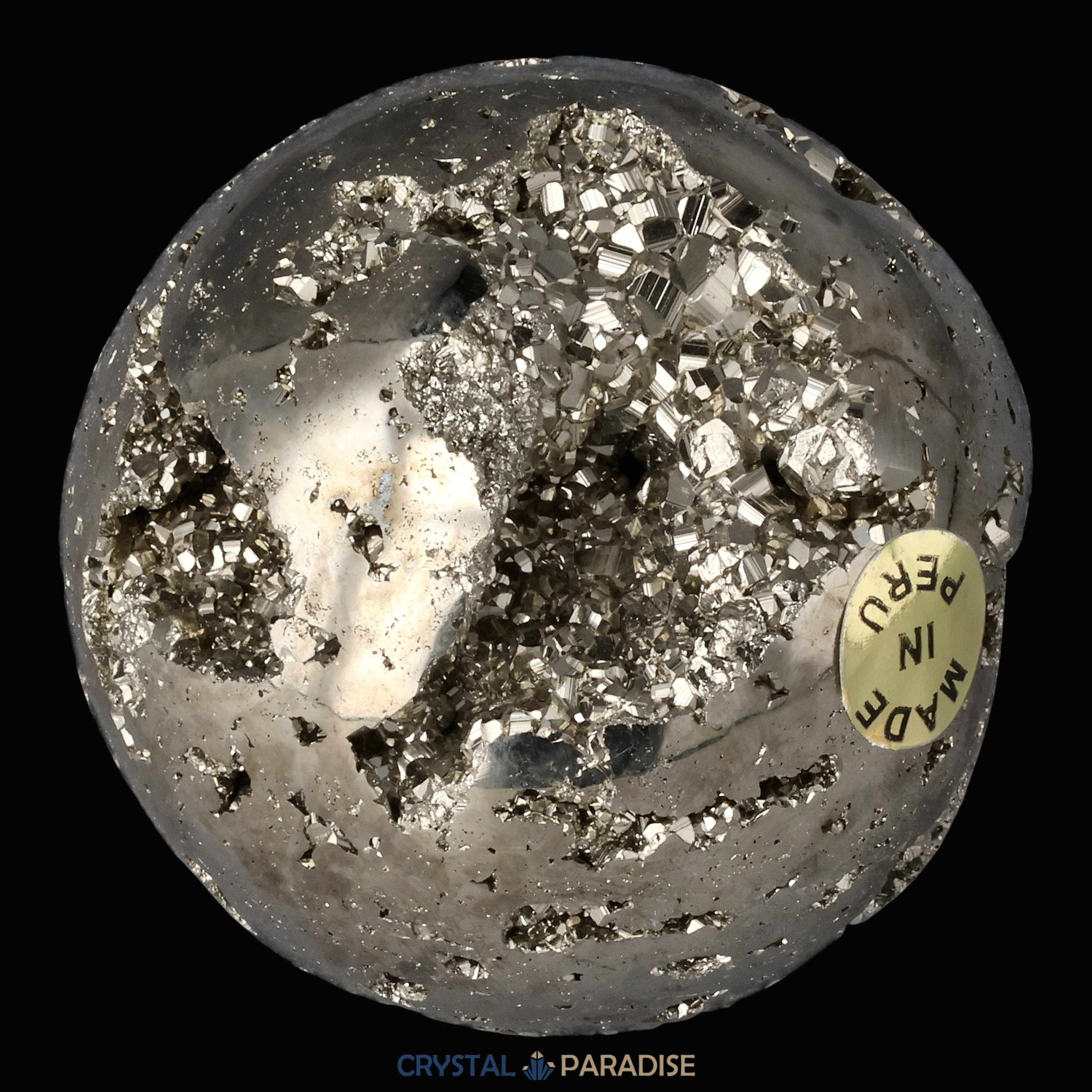 Pyrit Druzy Kugeln aus Huánuco, Peru 5cm – Ansicht 4