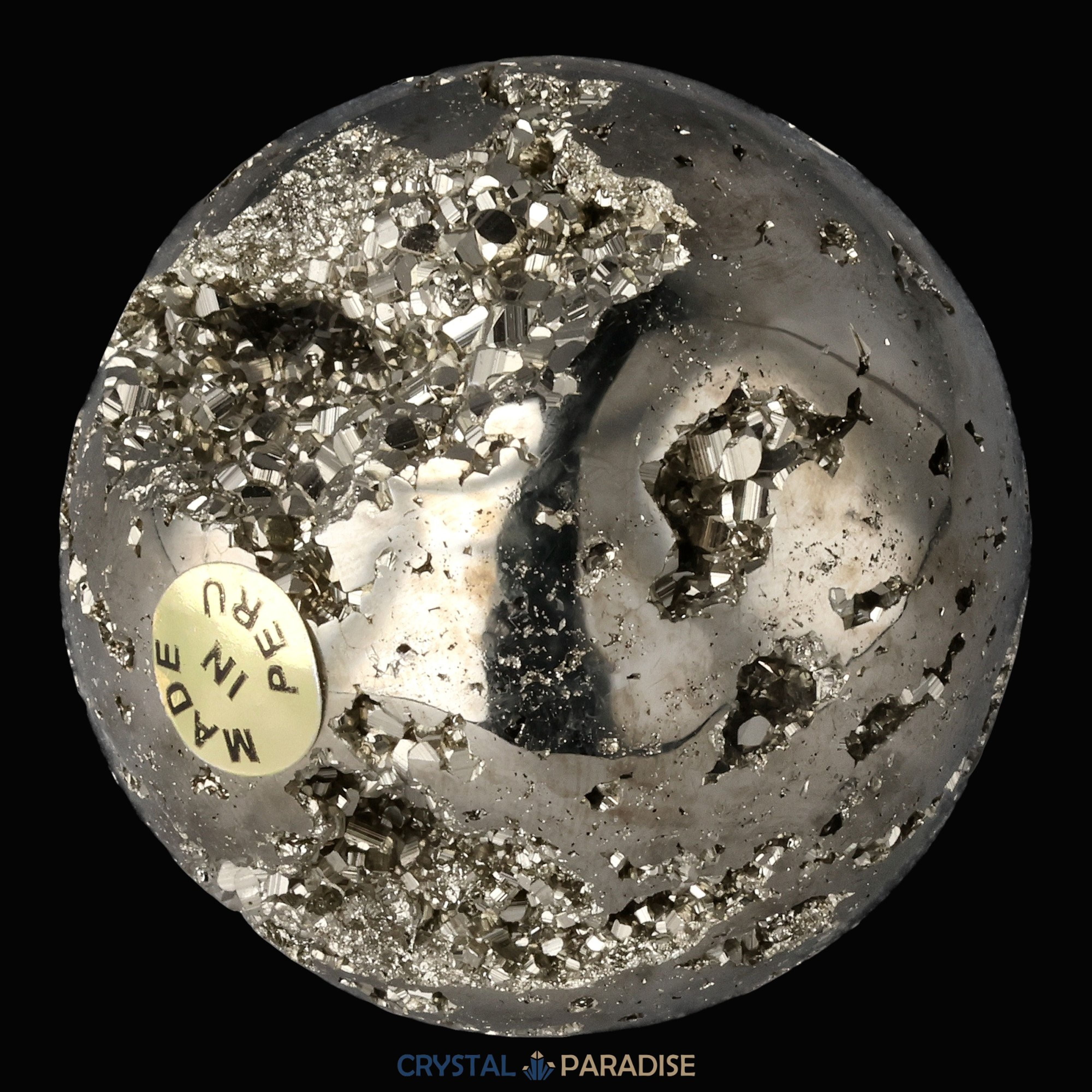 Pyrit Druzy Kugeln aus Huánuco, Peru 5cm – Ansicht 7