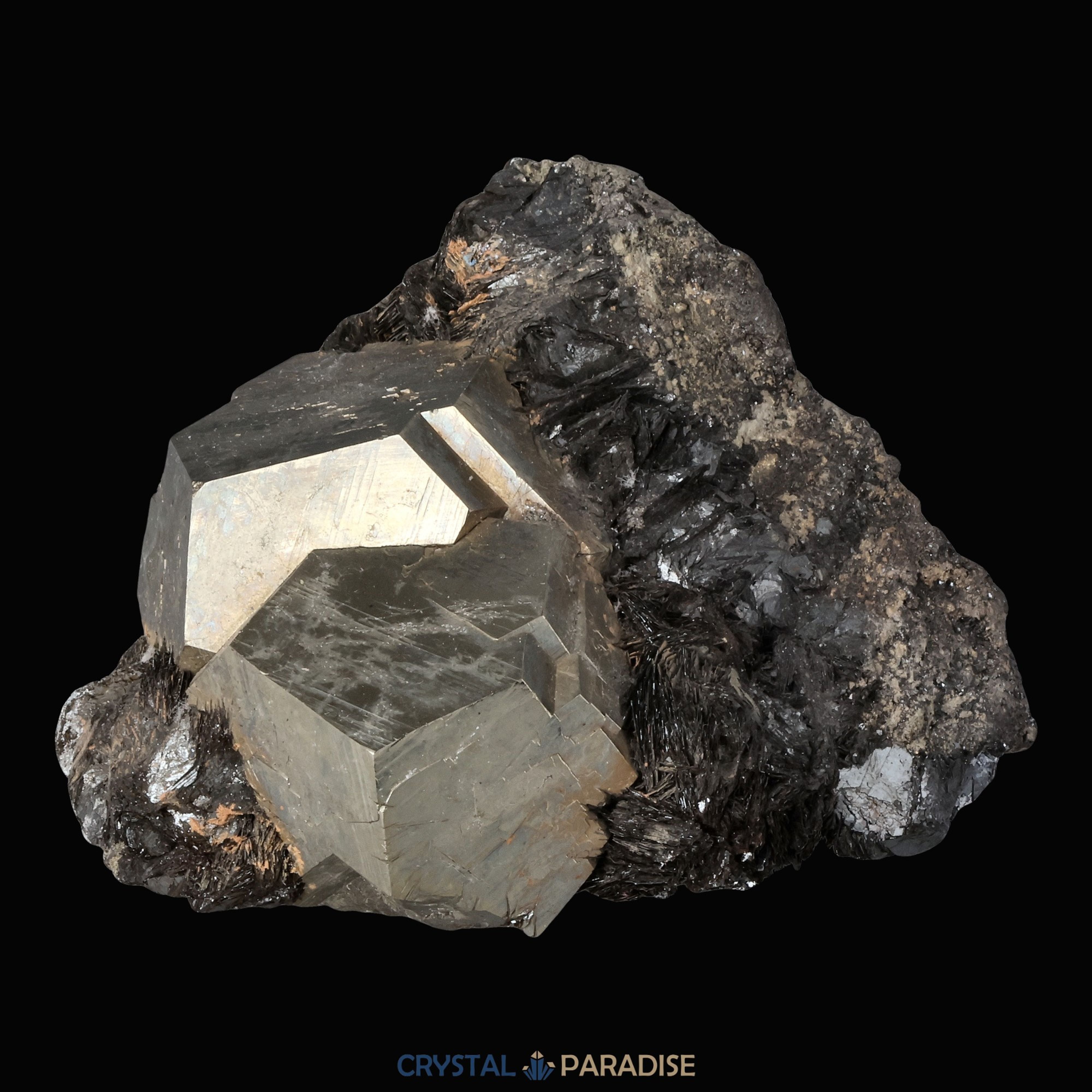 Pyrit mit Hämatit aus Elba, Italien (210g) – Ansicht 4