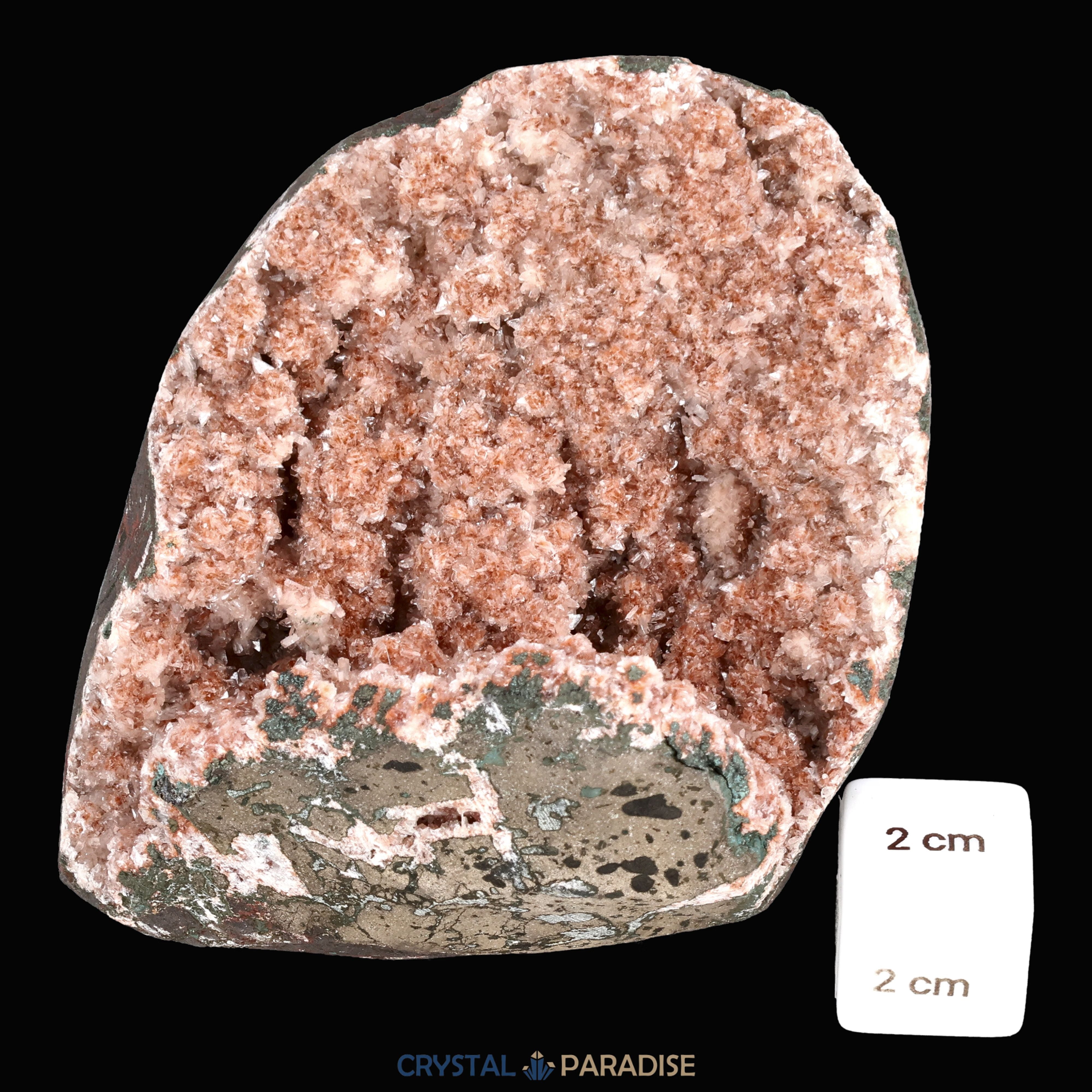Red Heulandit Geode aus Indien (516g) – Ansicht 3
