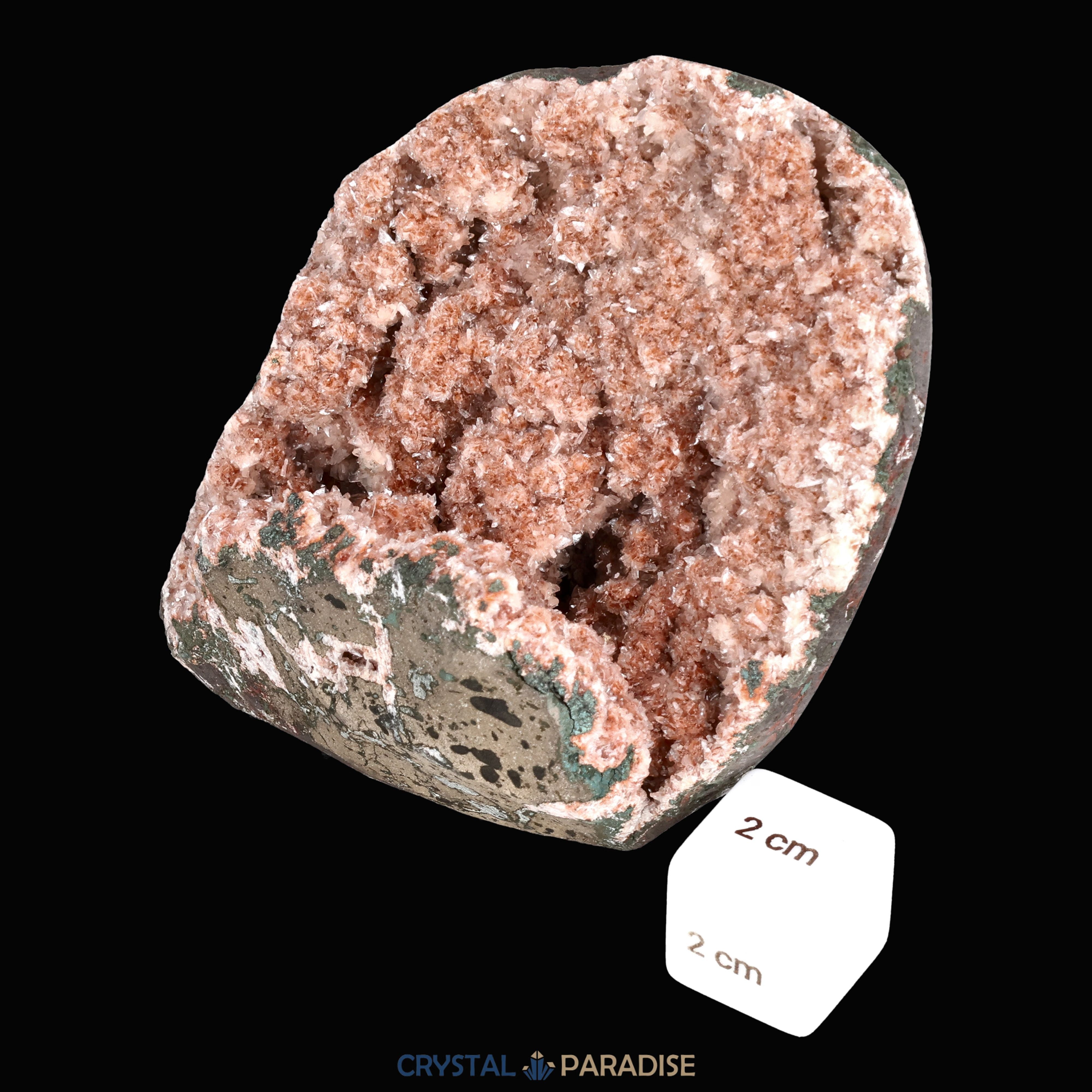 Red Heulandit Geode aus Indien (516g) – Ansicht 4