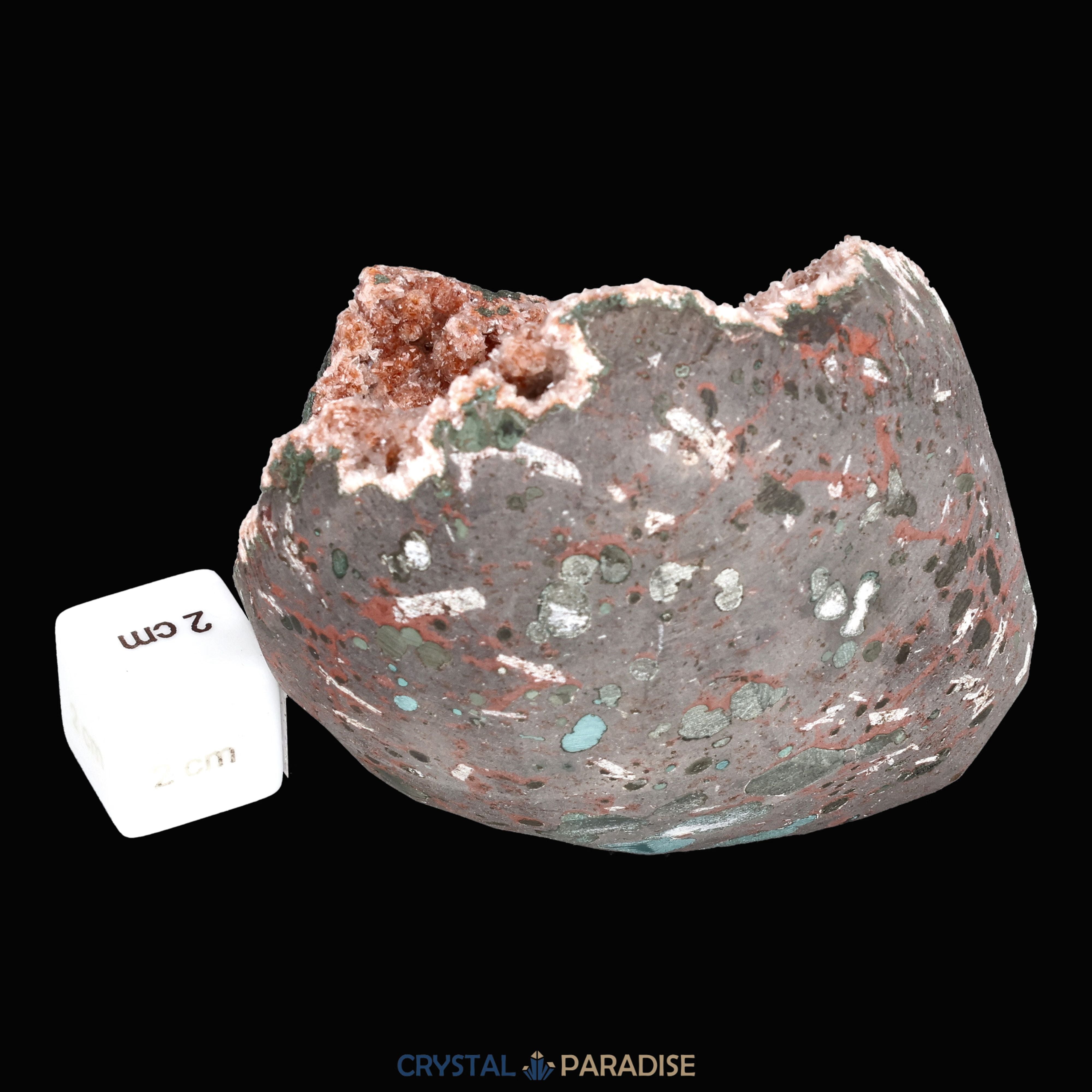 Red Heulandit Geode aus Indien (516g) – Ansicht 6
