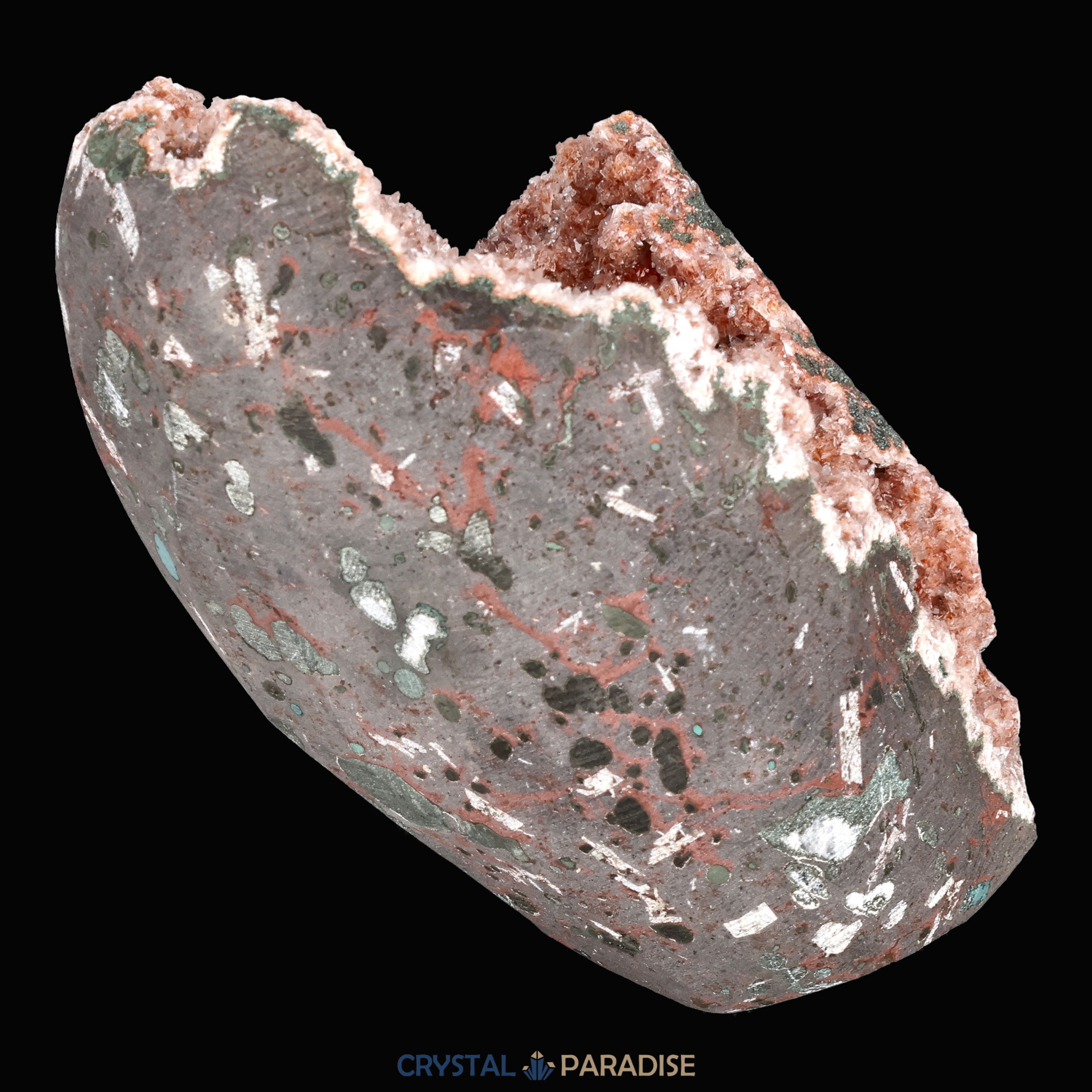 Red Heulandit Geode aus Indien (516g) – Ansicht 7