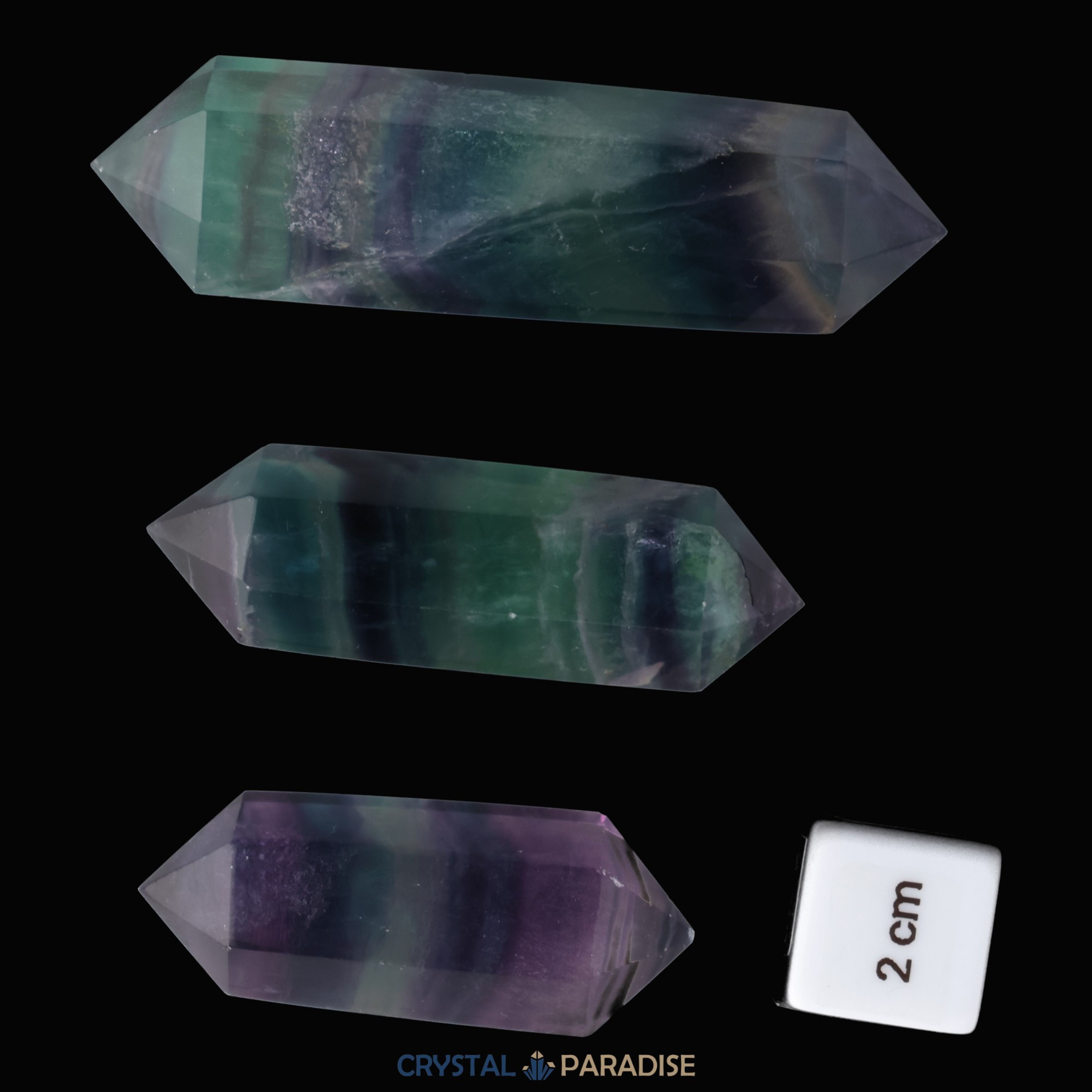 Regenbogen Fluorit Doppelspitze – Ansicht 10