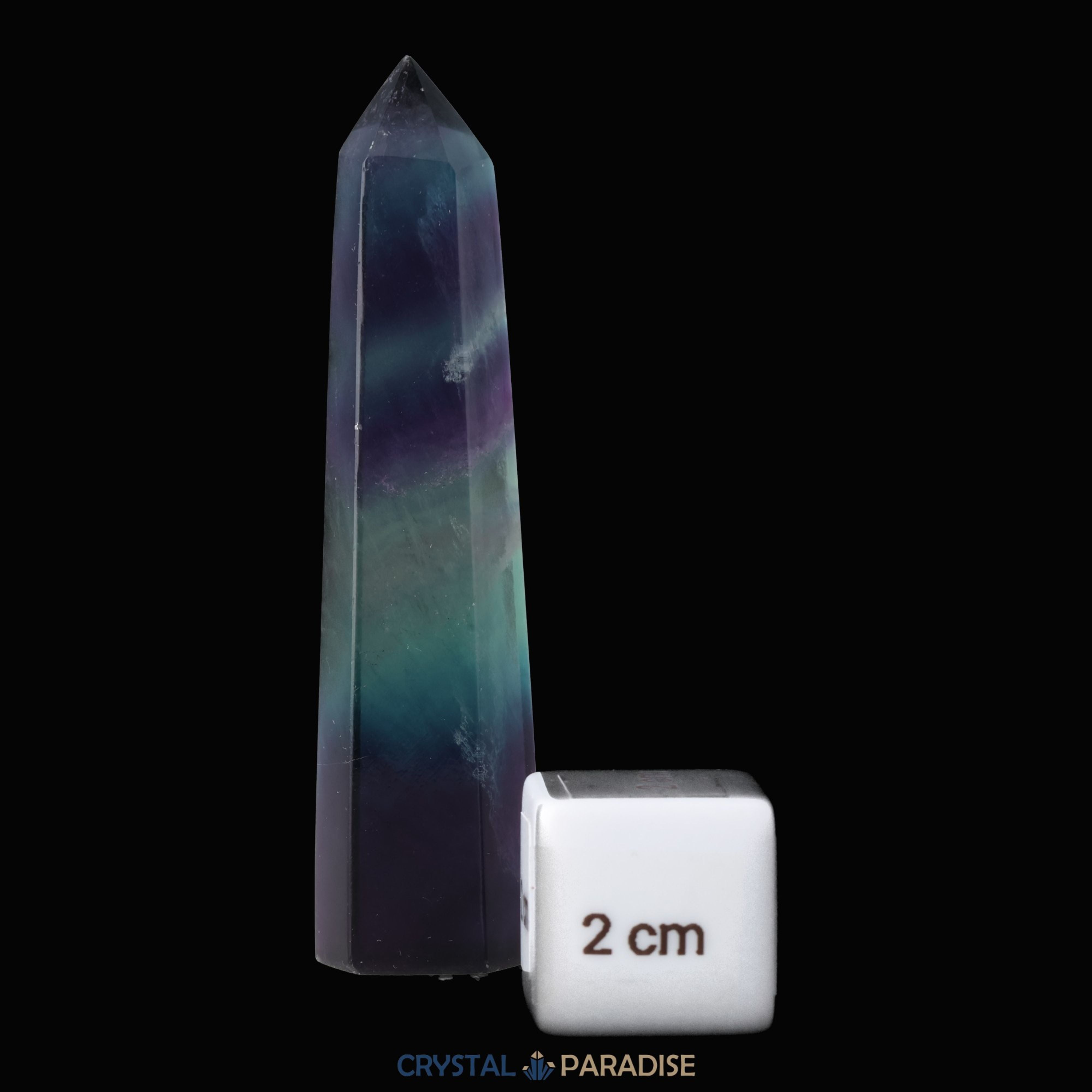 Regenbogen Fluorit Mini Obelisk (ca. 7 cm) – Ansicht 10