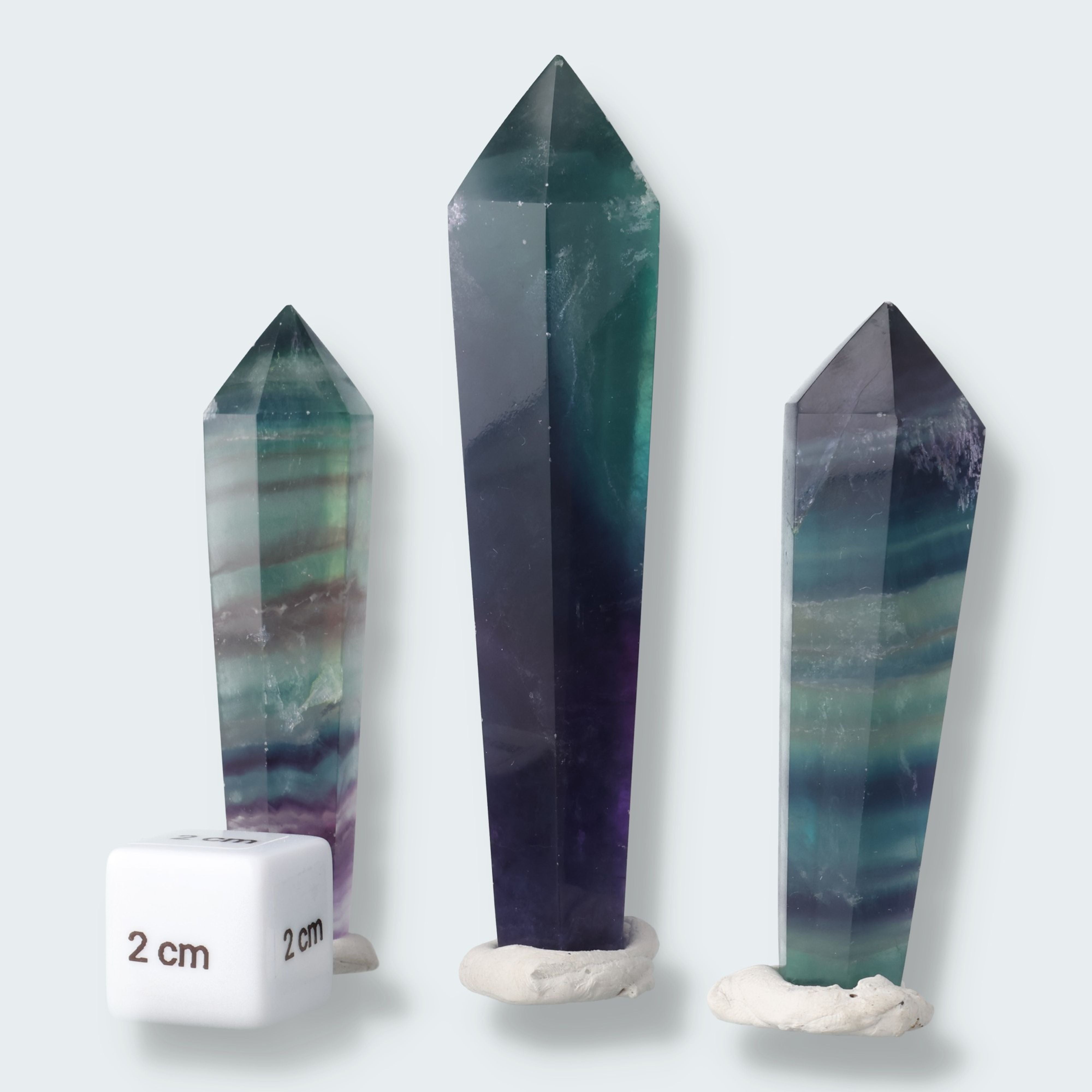 Regenbogen Fluorit Zepter – Ansicht 3