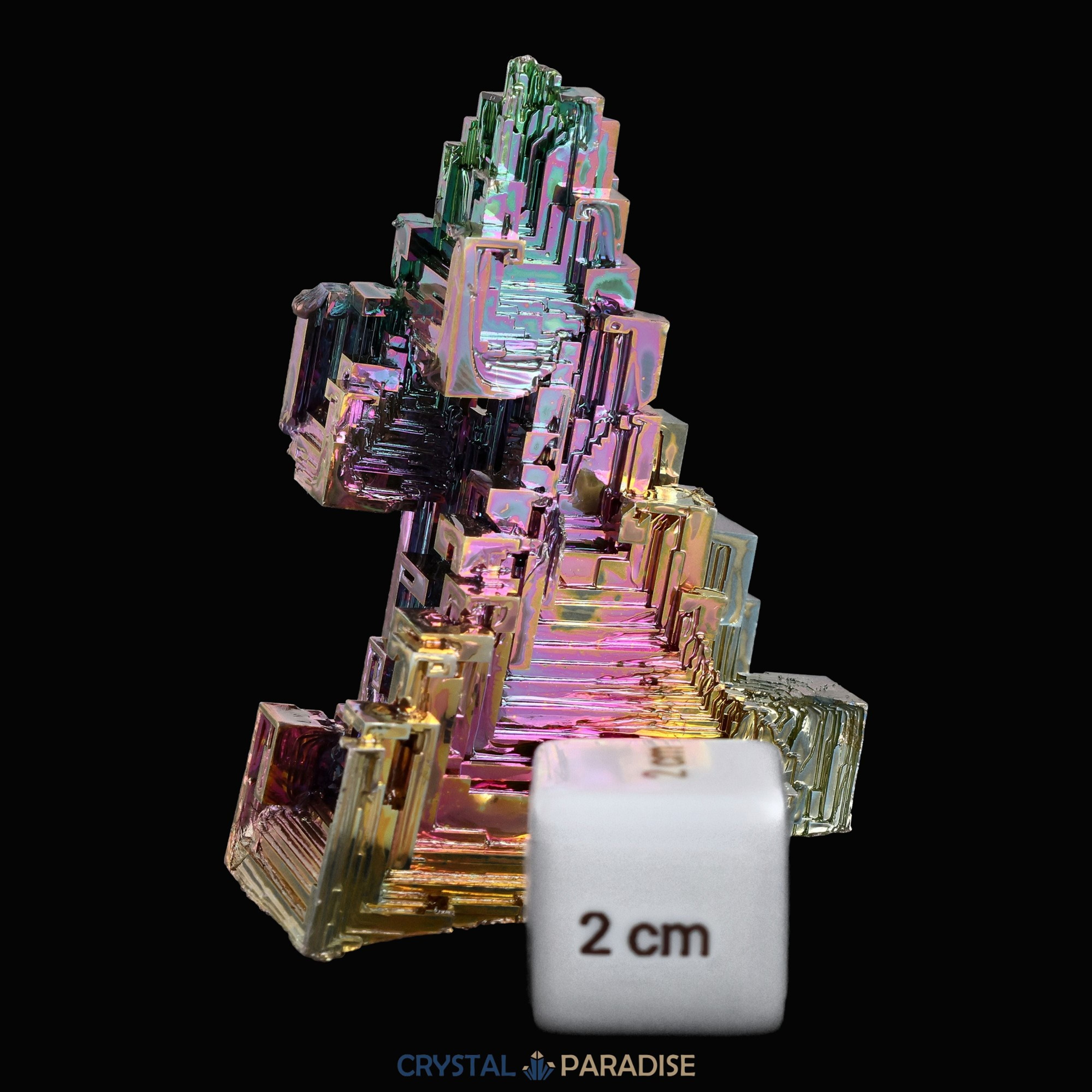 Regenbogen Wismut Kristall (gezüchtet) (197g) – Ansicht 10